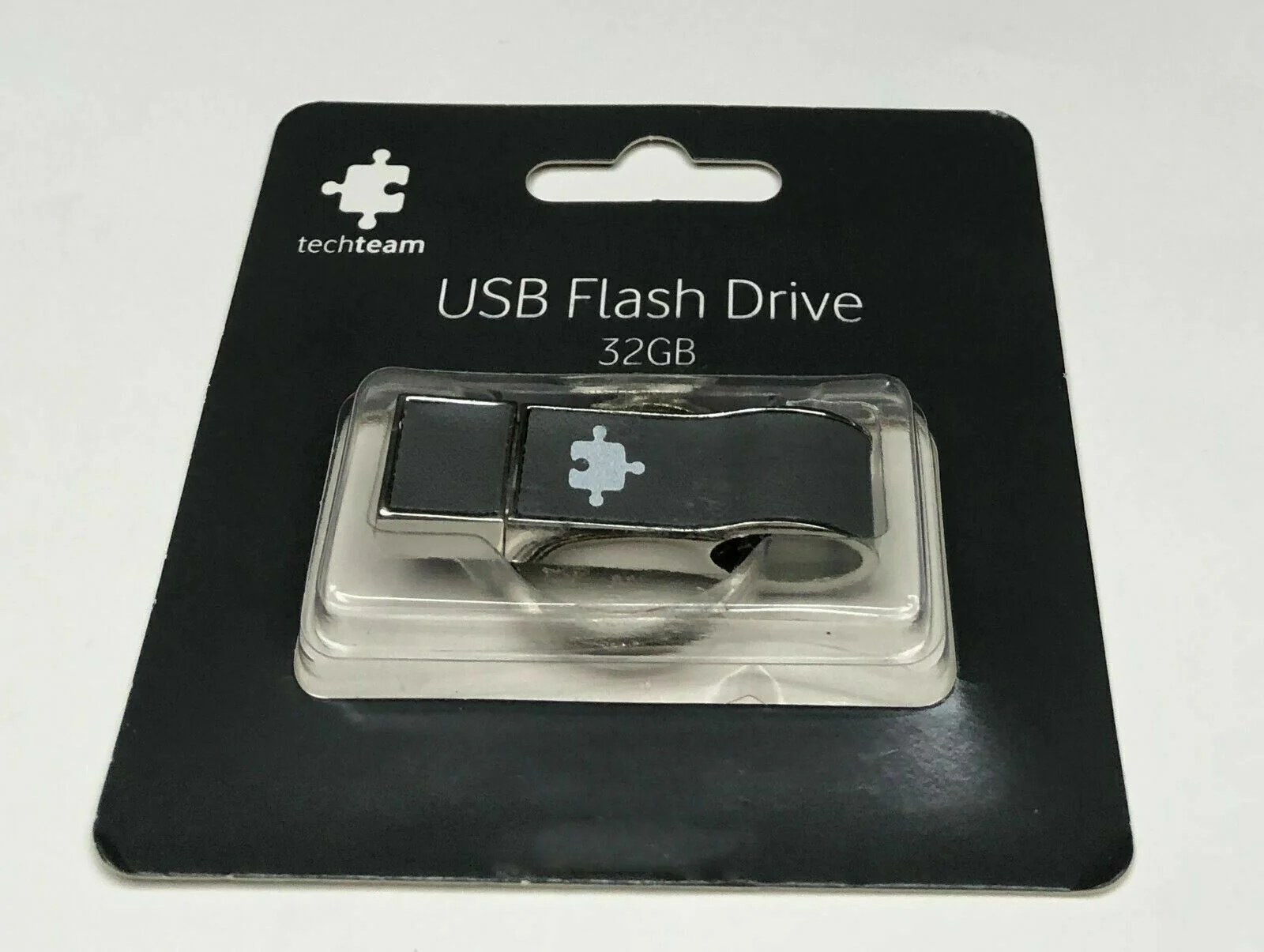 Vodafone Tech Team 32GB USB Keychain Metal Flash Drive, Dark Grey