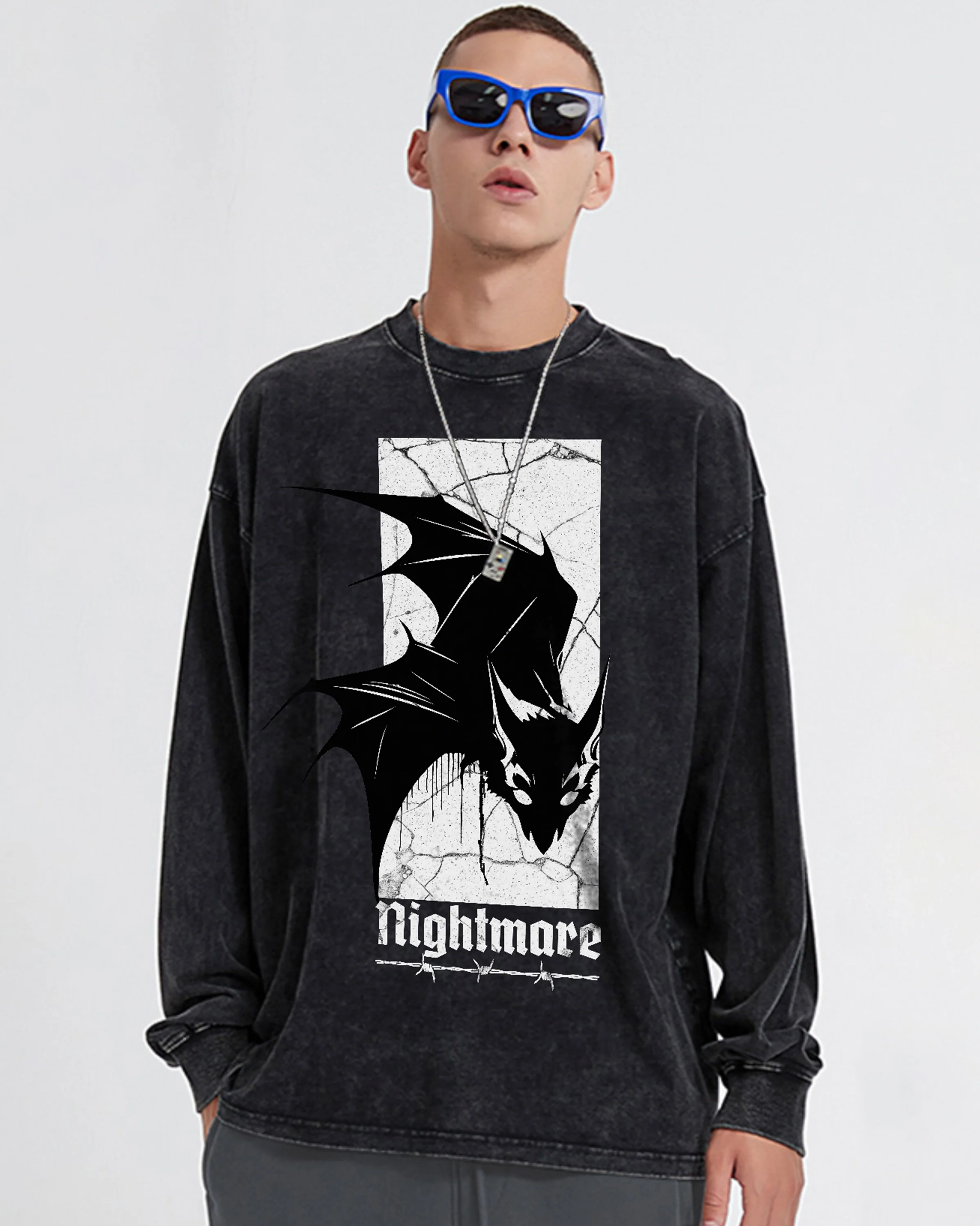 Nightmare Oversize Long Sleeve Tee