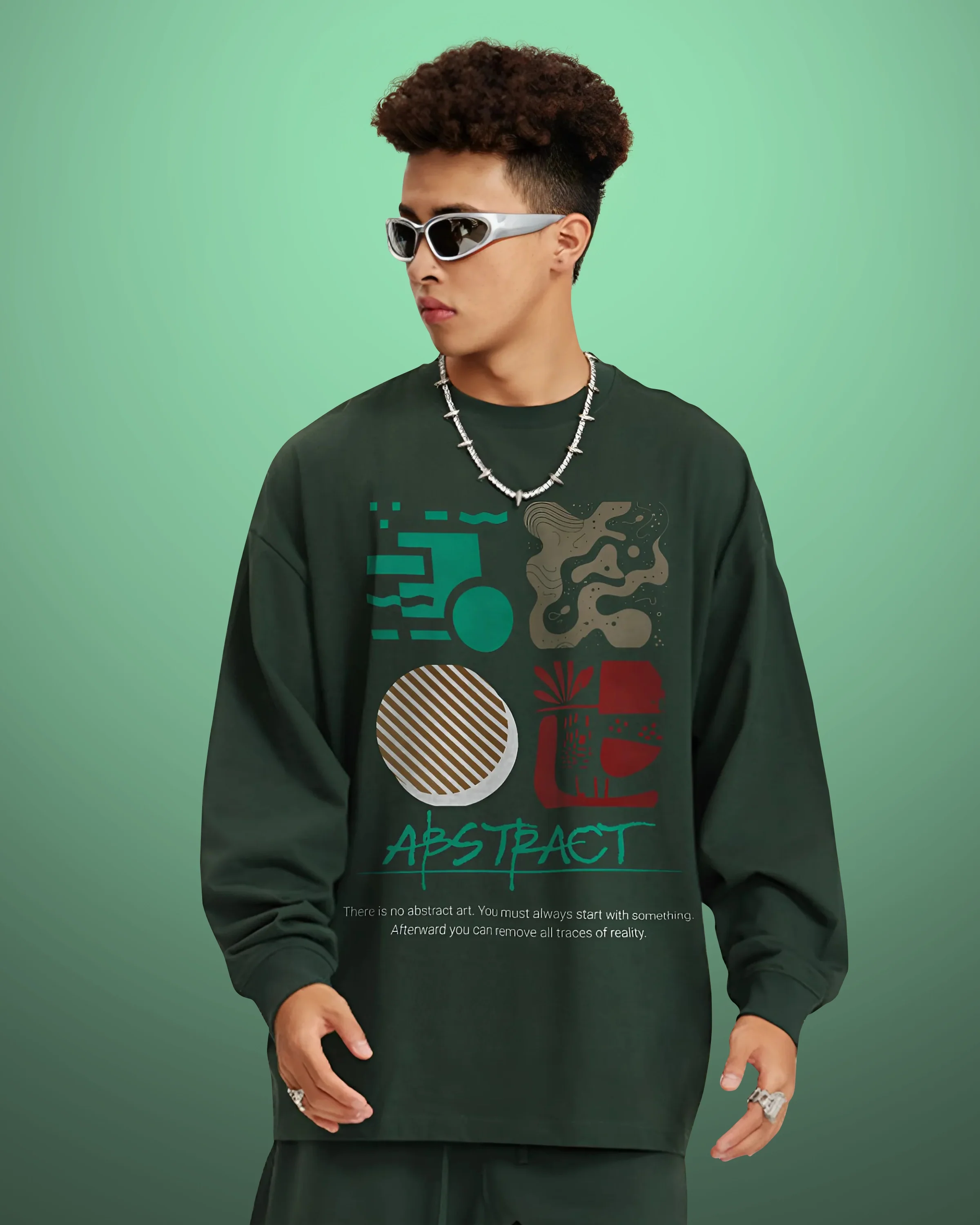 Abstract Streetwear FOG Cotton Long Sleeve Tee