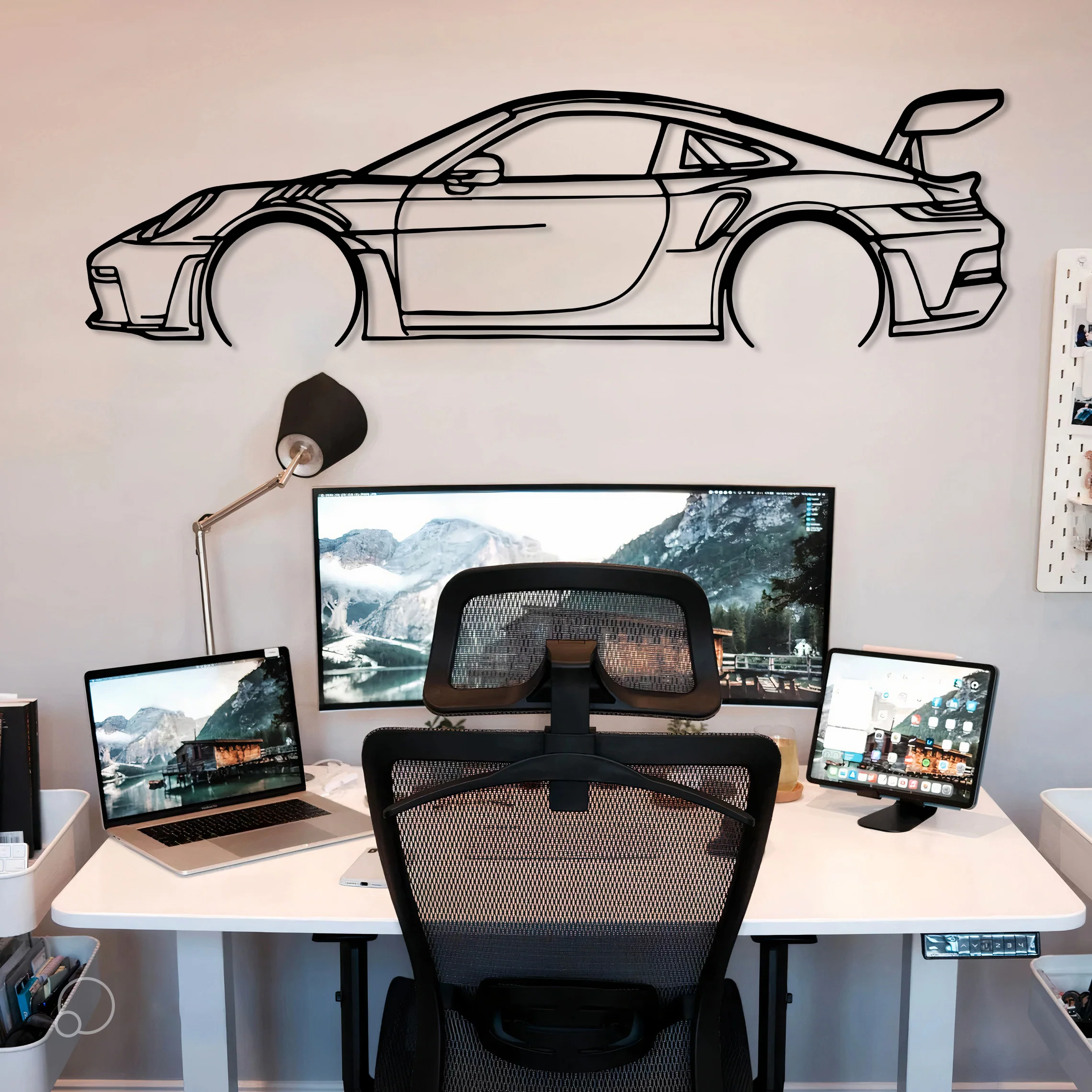 911 GT3 RS 992 - Metal Car Silhouette Wall Art