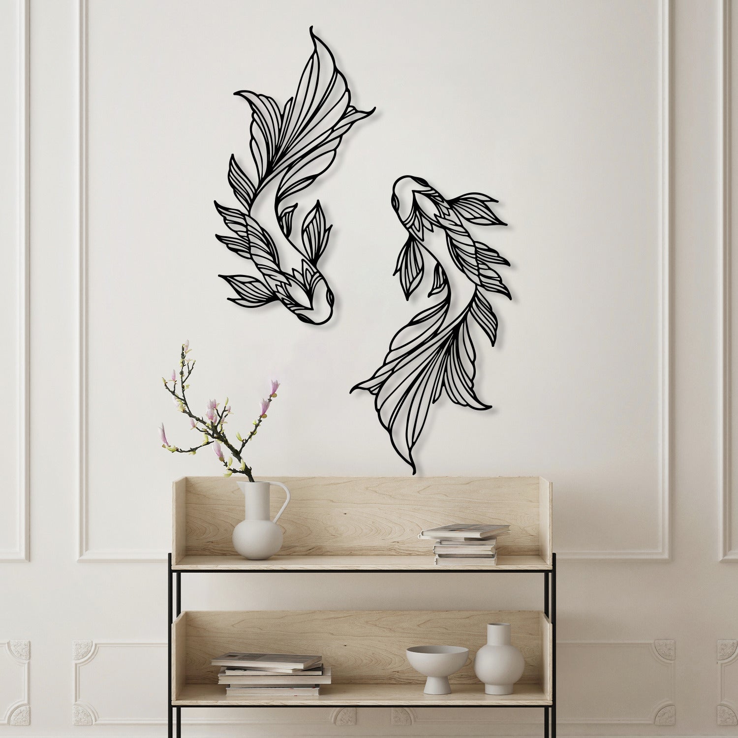 Koi Fish Metal Wall Art