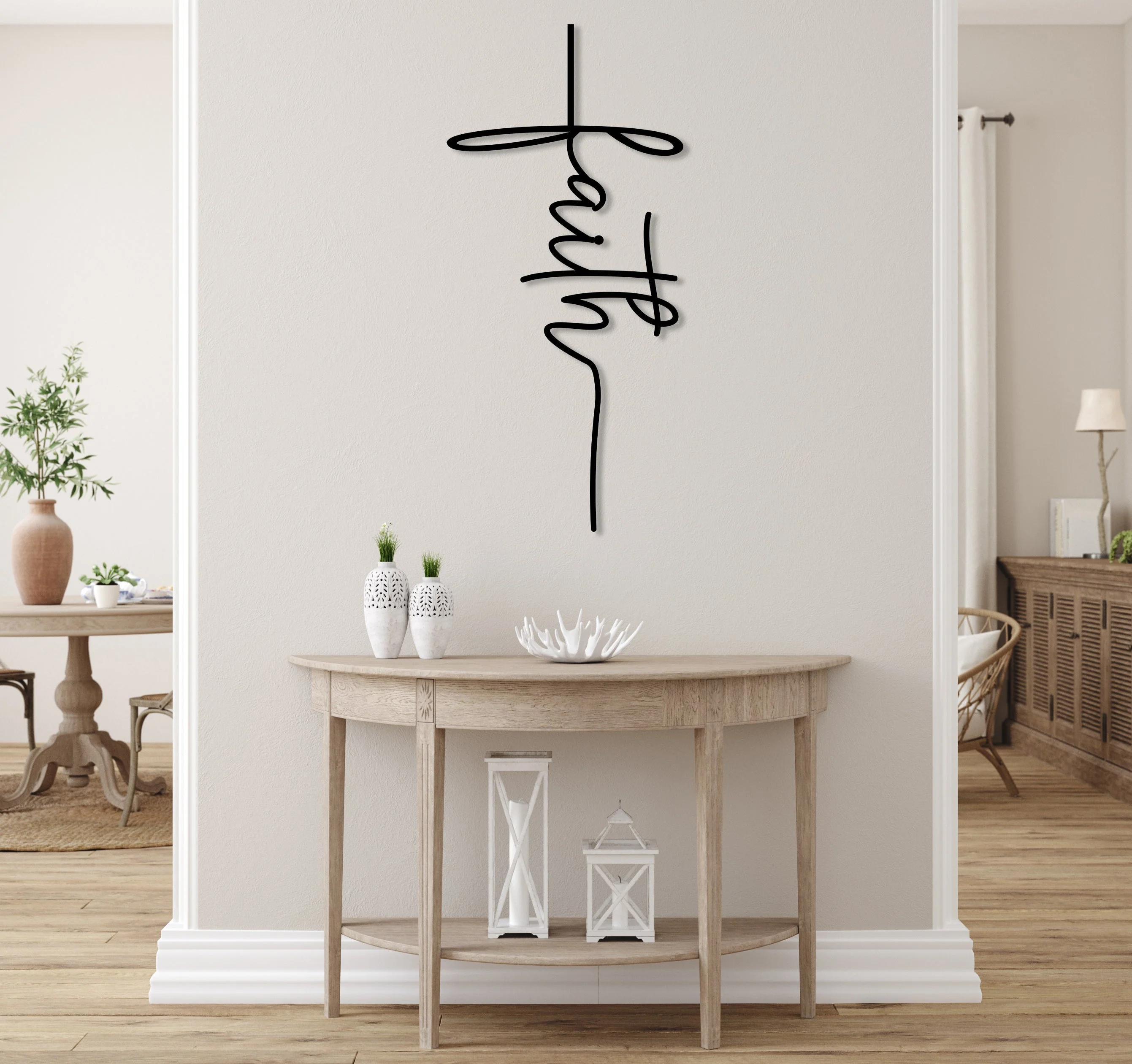 Faith Cross Metal Wall Art