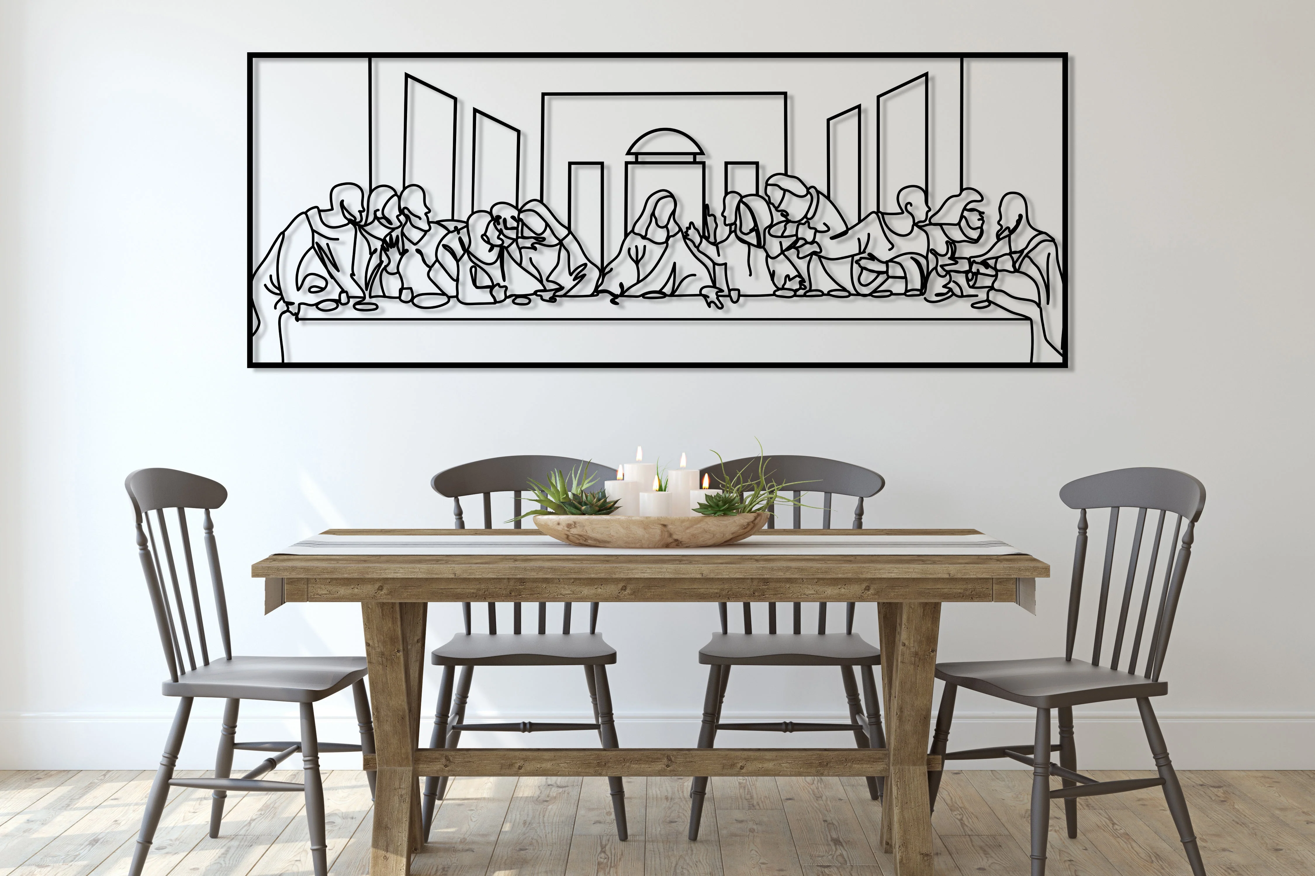 Jesus Last Supper Metal Wall Art