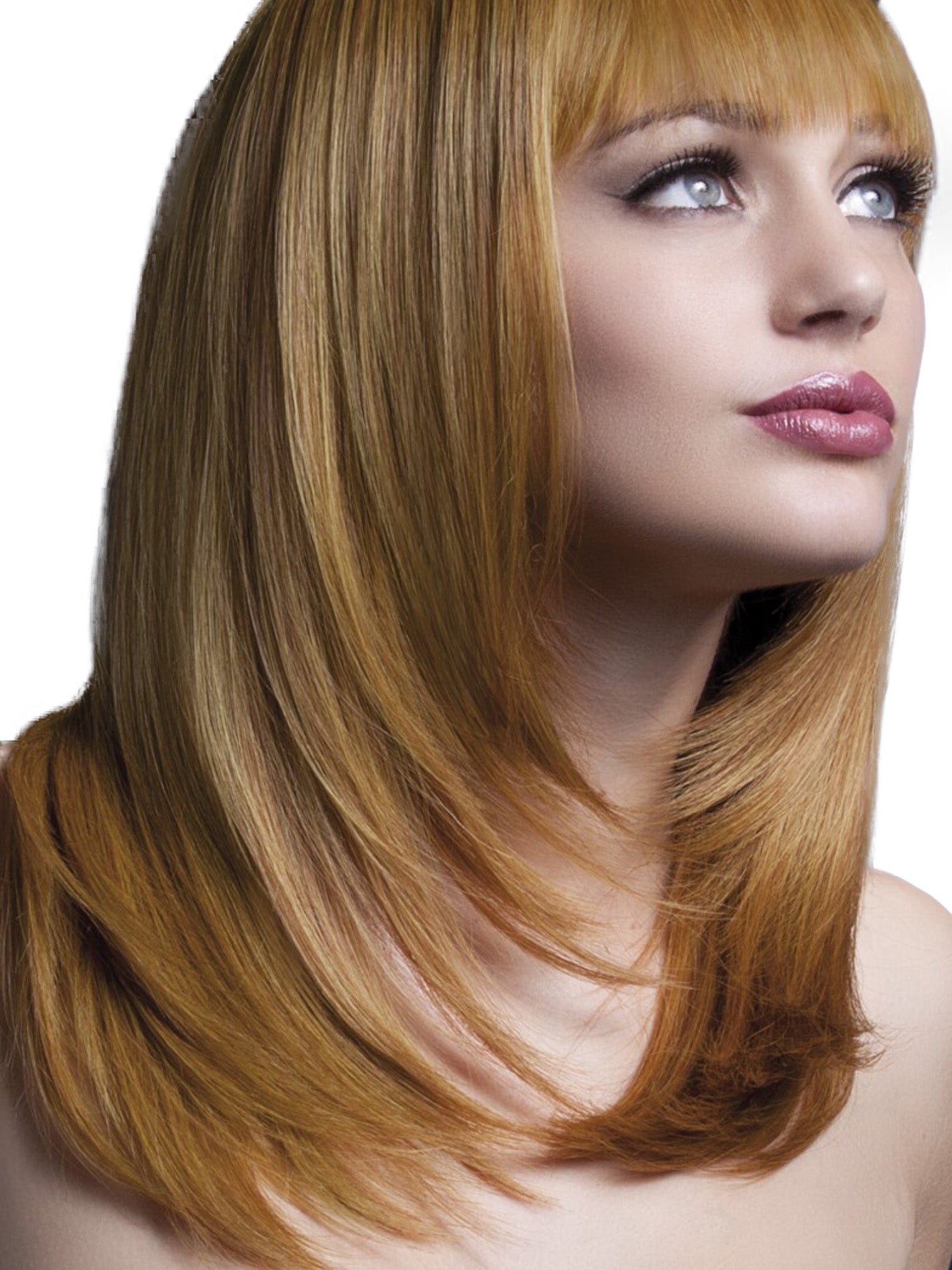 Tanja Feathered Cut With Fringe Auburn