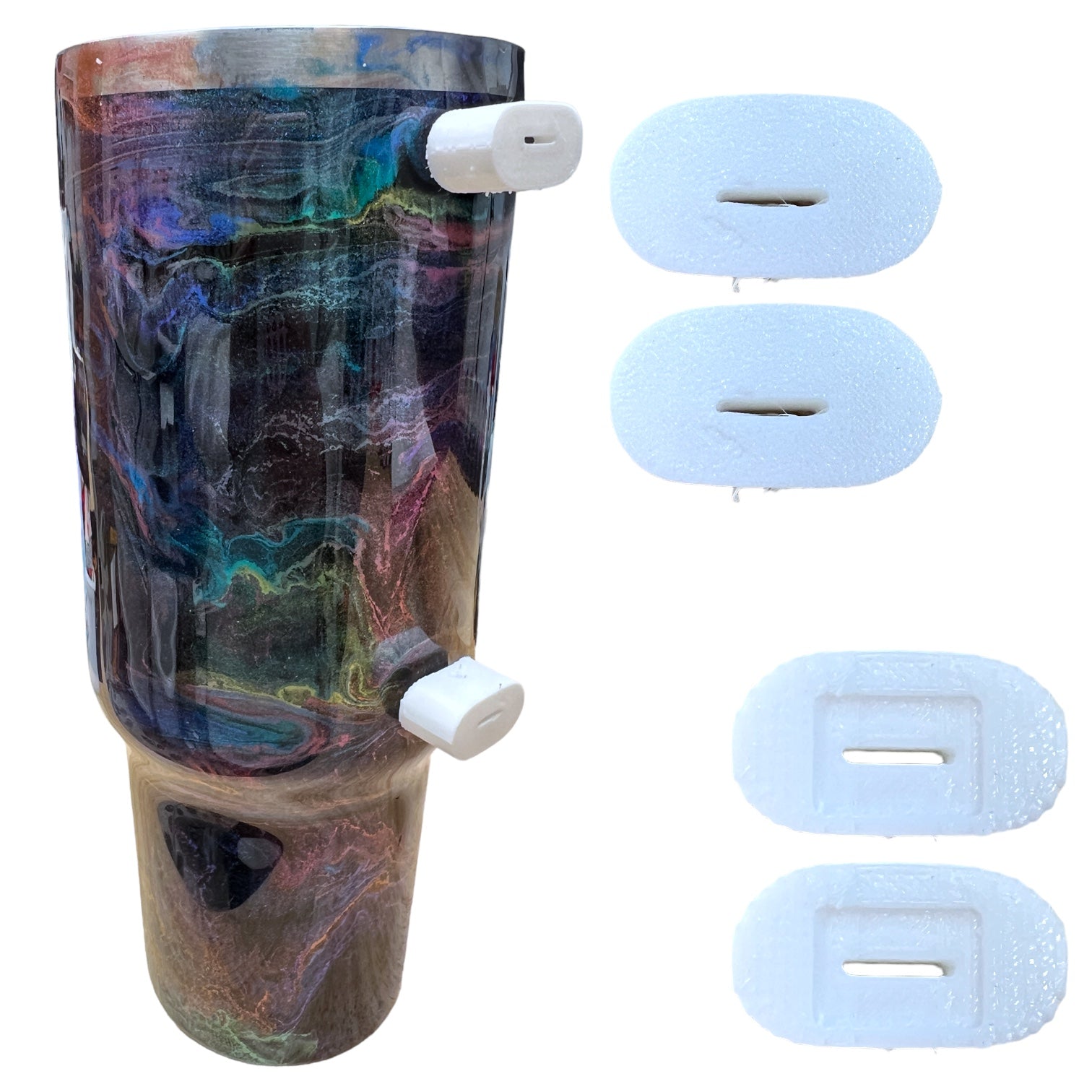 Cover Ups Reusable Flexible 40oz Tumbler Handle Bracket Guards Set of 2