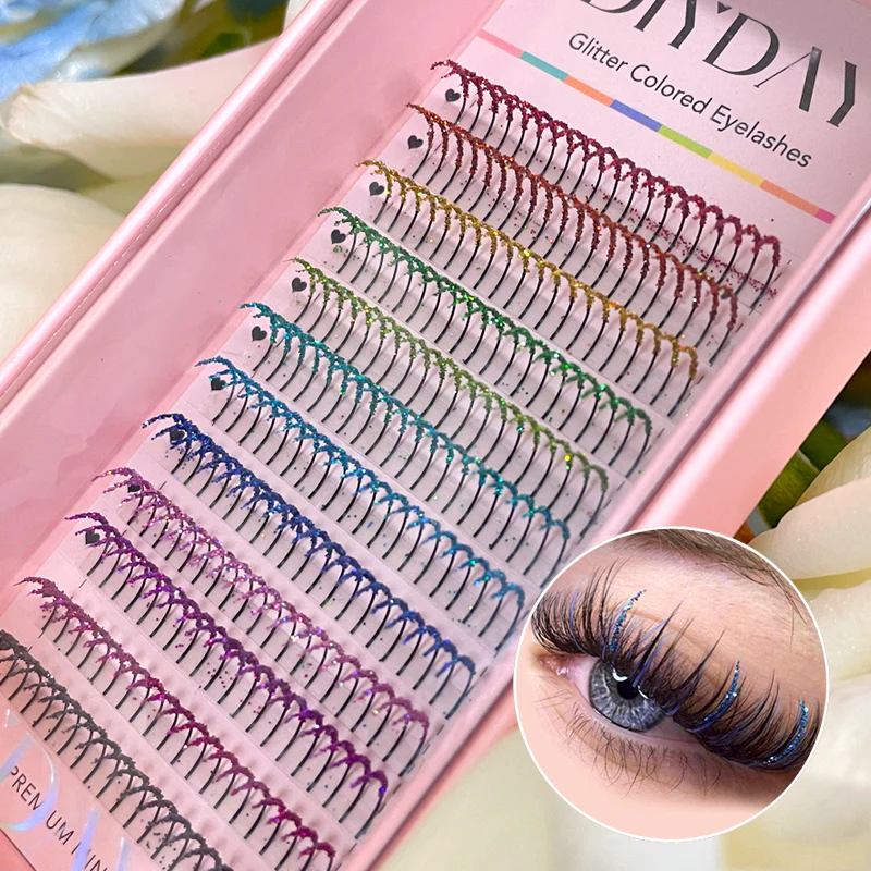 DIYDAY Colored Eyelashes Eyelashes Individual Premade