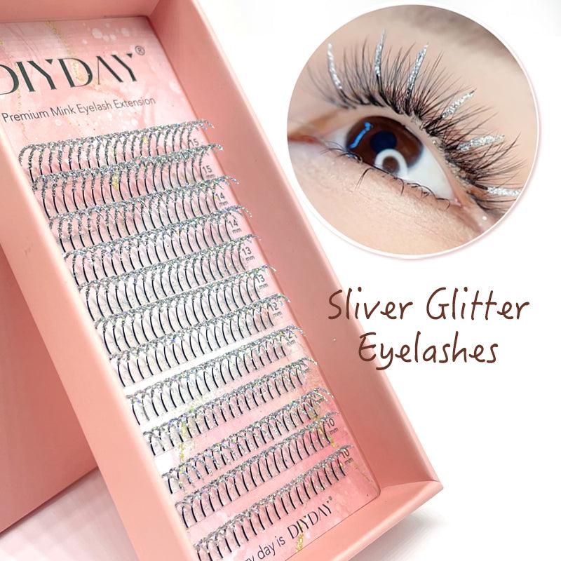 DIYDAY Glitter Lashes Eyelashes Individual Premade