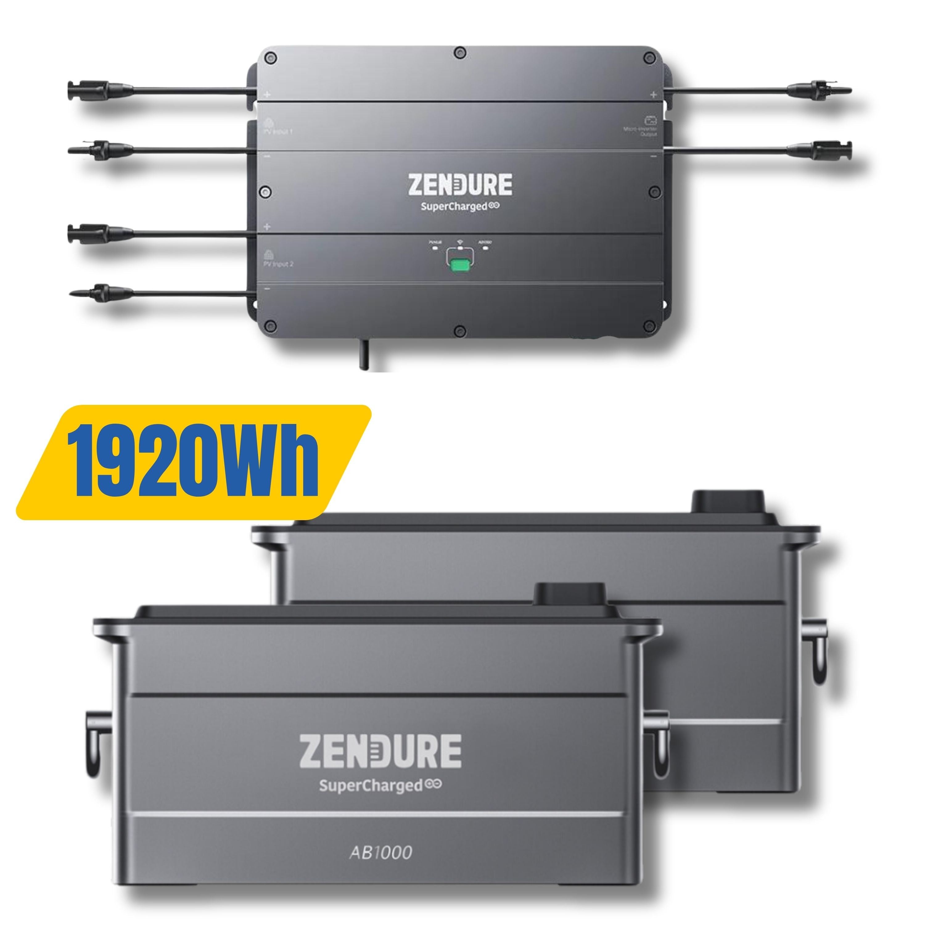 Zendure SolarFlow Speicher - 1920Wh mit 2 x AB1000 Akku