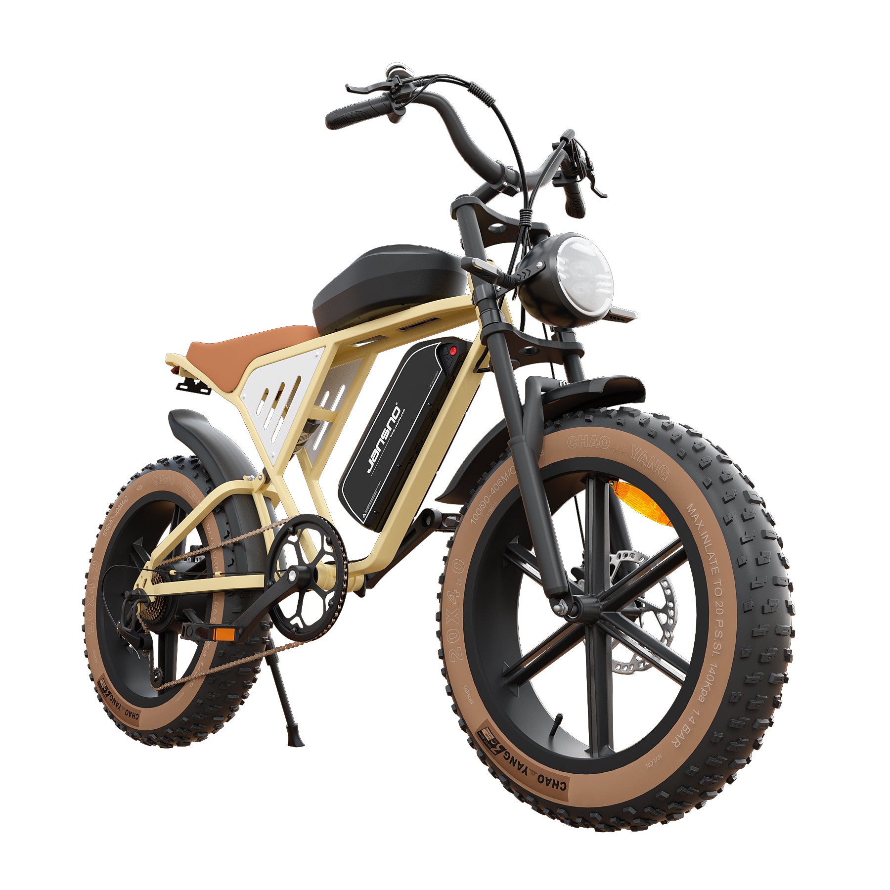 JANSNO X70 Electric Bike 20" x 4.0 for Adults, 750W Brushless Motor, 48V 34Ah Removable Dual Battery, Extra Long Cruising Range, 7-Speed Transmission