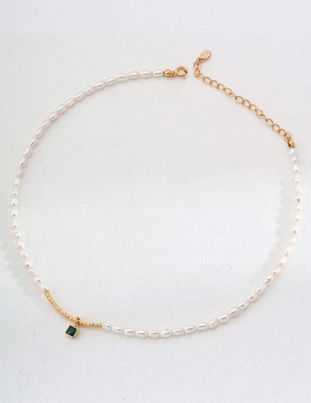 【Radiant Harmony】Sterling Silver Zircon Pearl Necklace