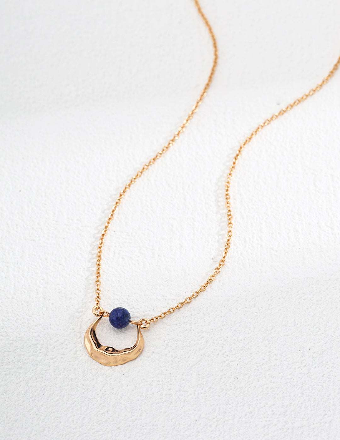 【Celestial Harmony】18K Gold Lapis Lazuli Necklace
