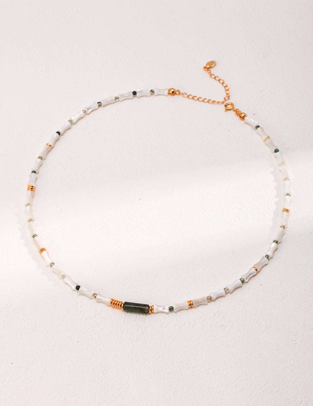 【Bamboo Elegance】Natural sterling silver necklace