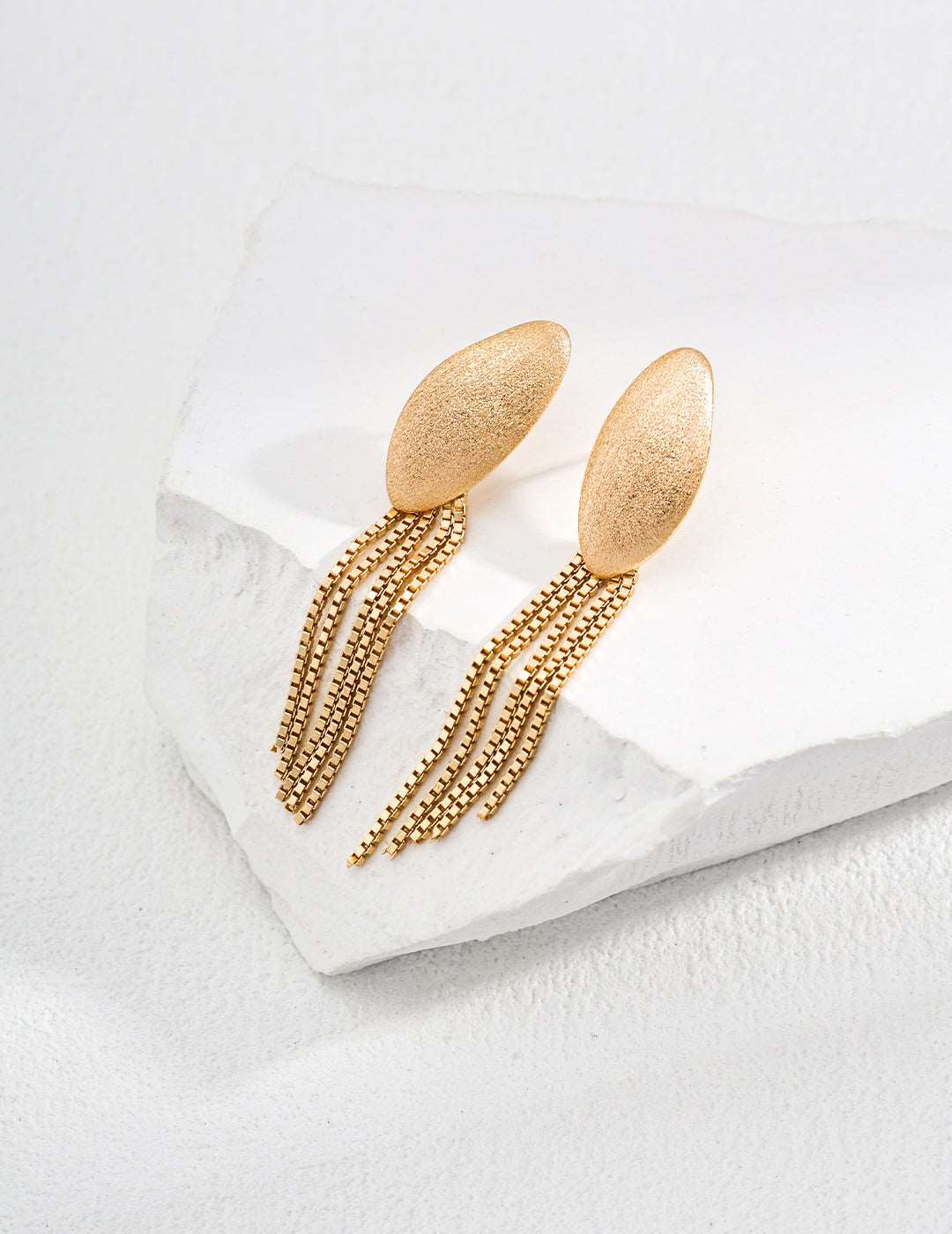 【Dawn's Light】 Minimalist Sterling Silver Earrings with 18K Gold