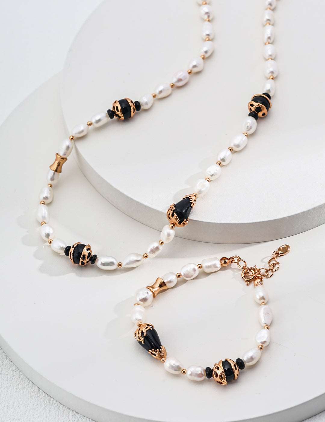 【Timeless Grace】Sterling silver natural pearl necklace