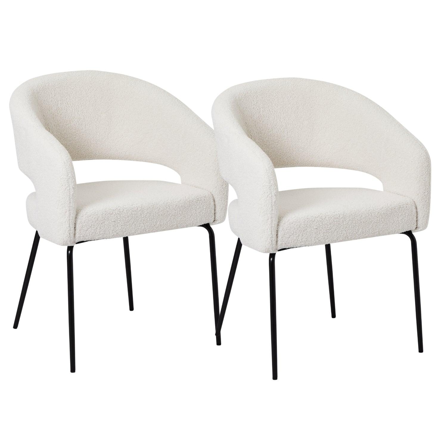 Lot de 2 Chaises Natalie Blanc