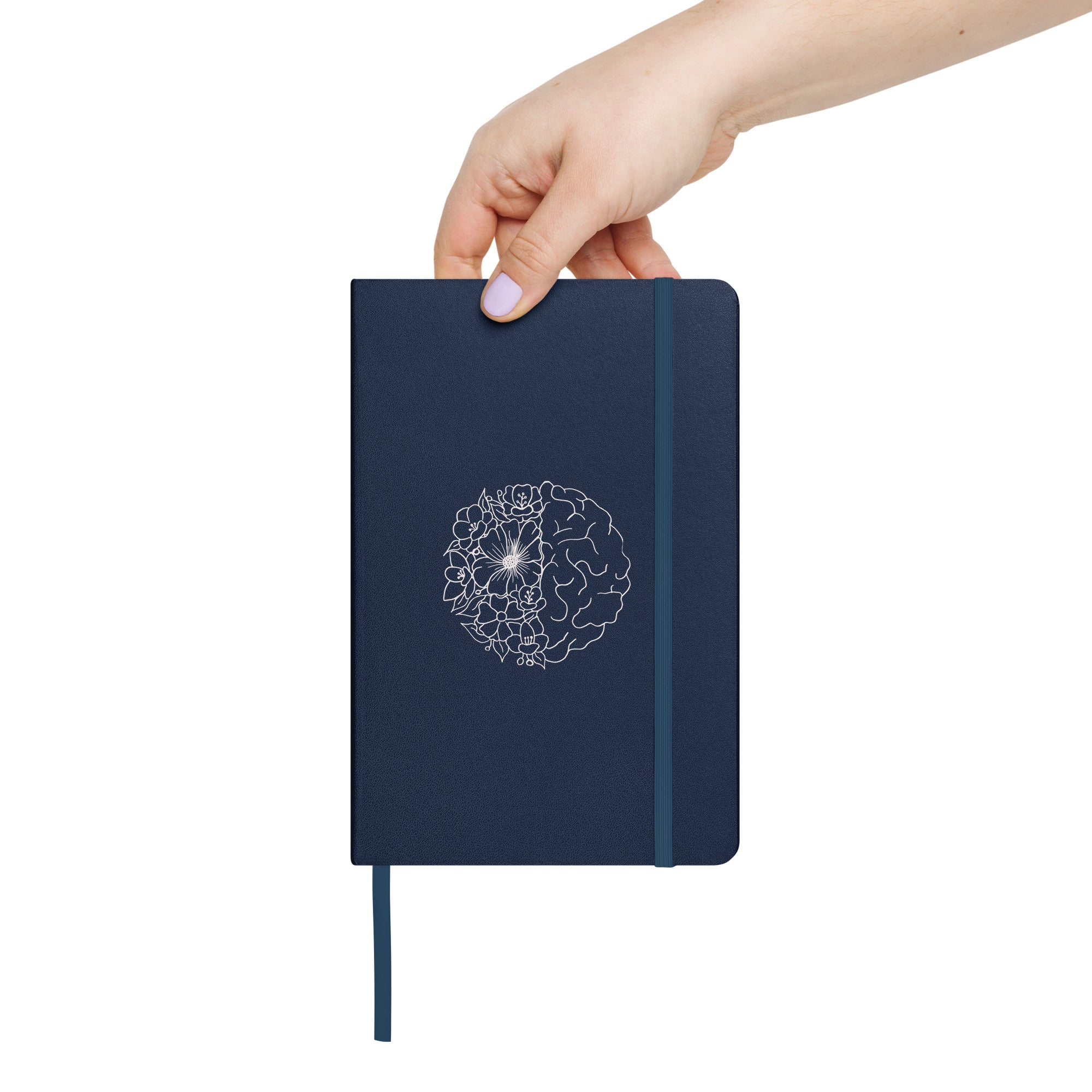 Half Brain & Flower Hardcover Journal – Multiple Colors