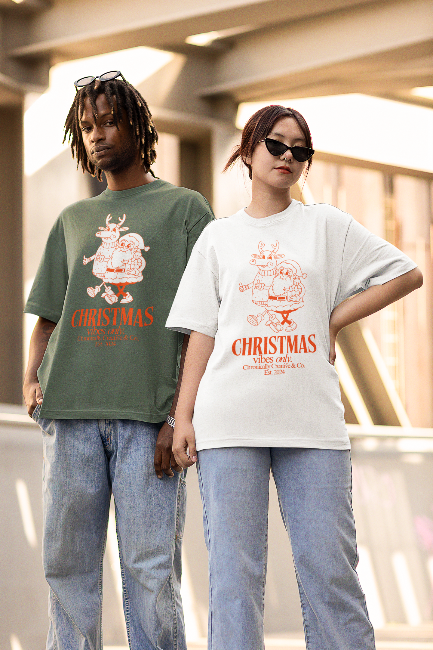 Christmas Vibes Only T-Shirt – Hip Holiday Style by Chronically Creative & Co.