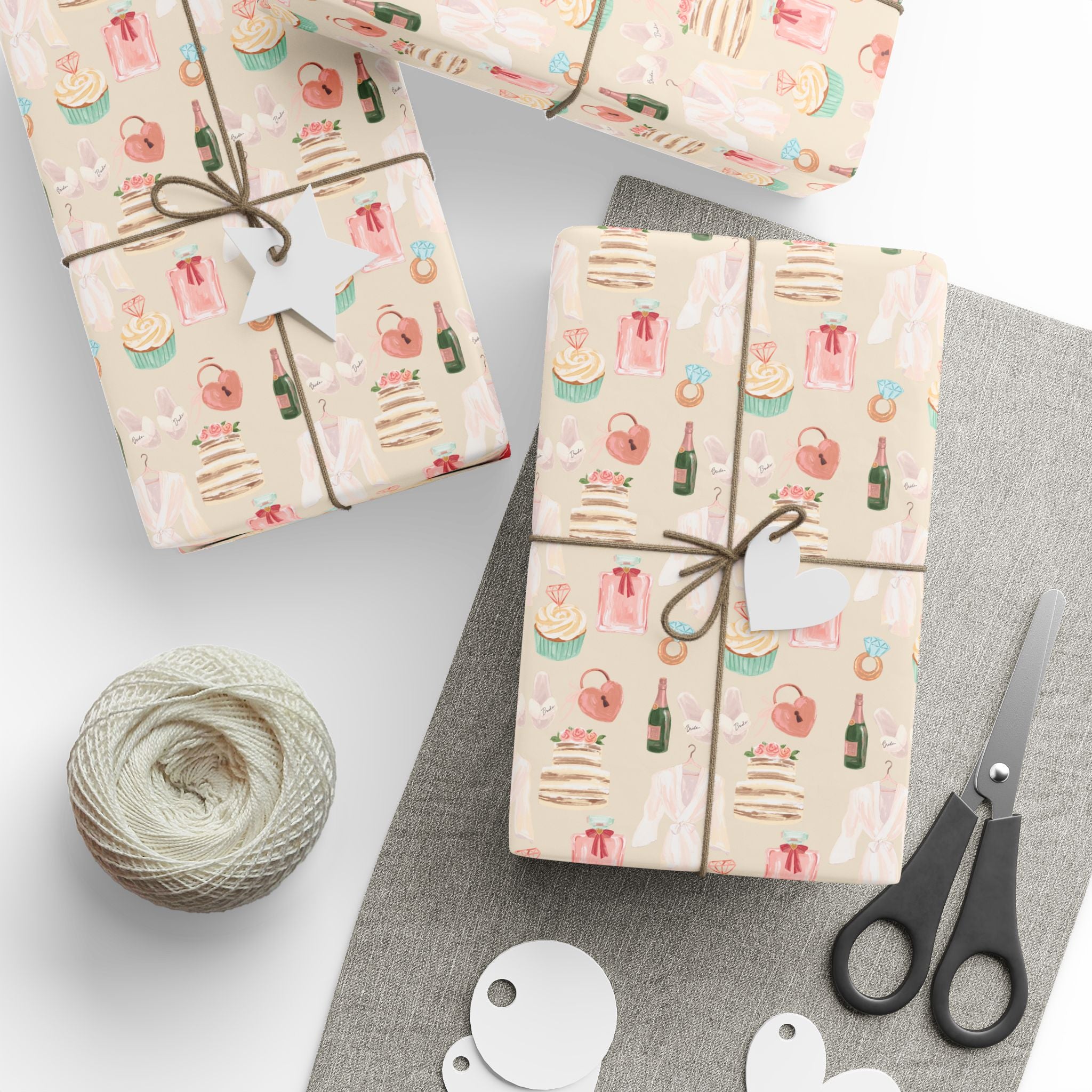 Whimsical Bridal Shower Wrapping Paper