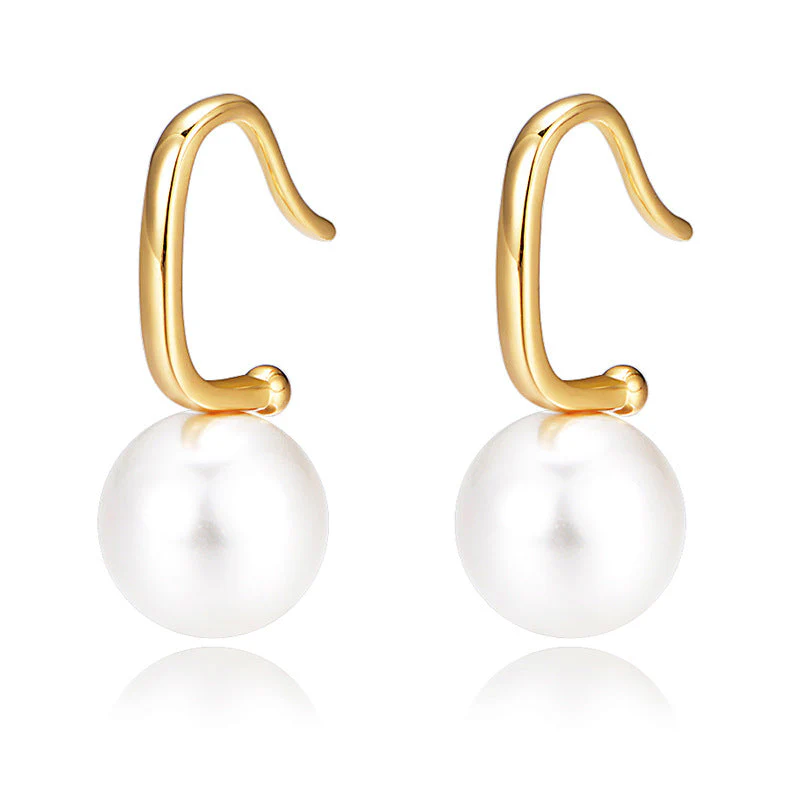 Original Unique Pearl Hook Earrings