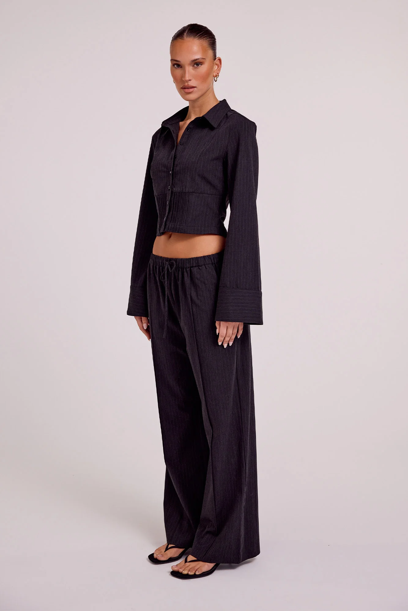 Cecily Pant Noir Pinstripe