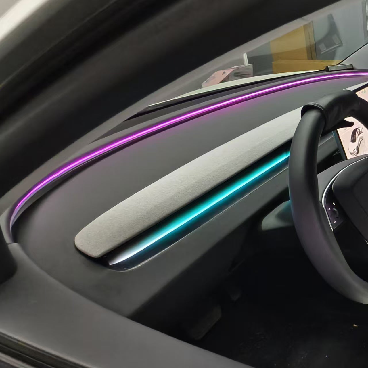 Dashboard RGB Ambient Lighting Interior Light for Model 3 Highland