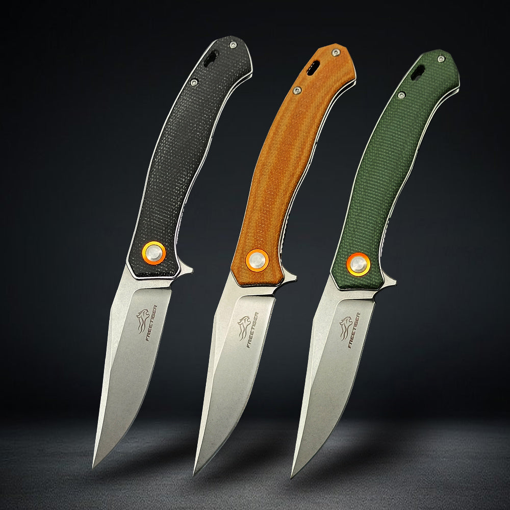 FREETIGER Pocket Folding with Clip D2 Blade Micarta Handle EDC Cool Gadgets Knives FT958