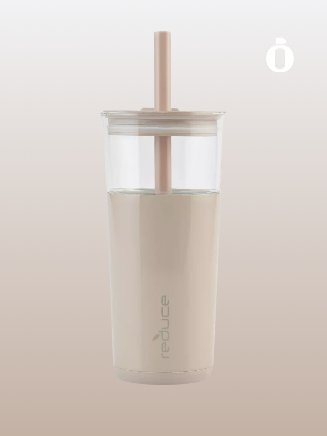 Reduce 20oz Aspen Vacuum Insulated Stainless Steel Glass Tumbler With Lid And Straw Sand