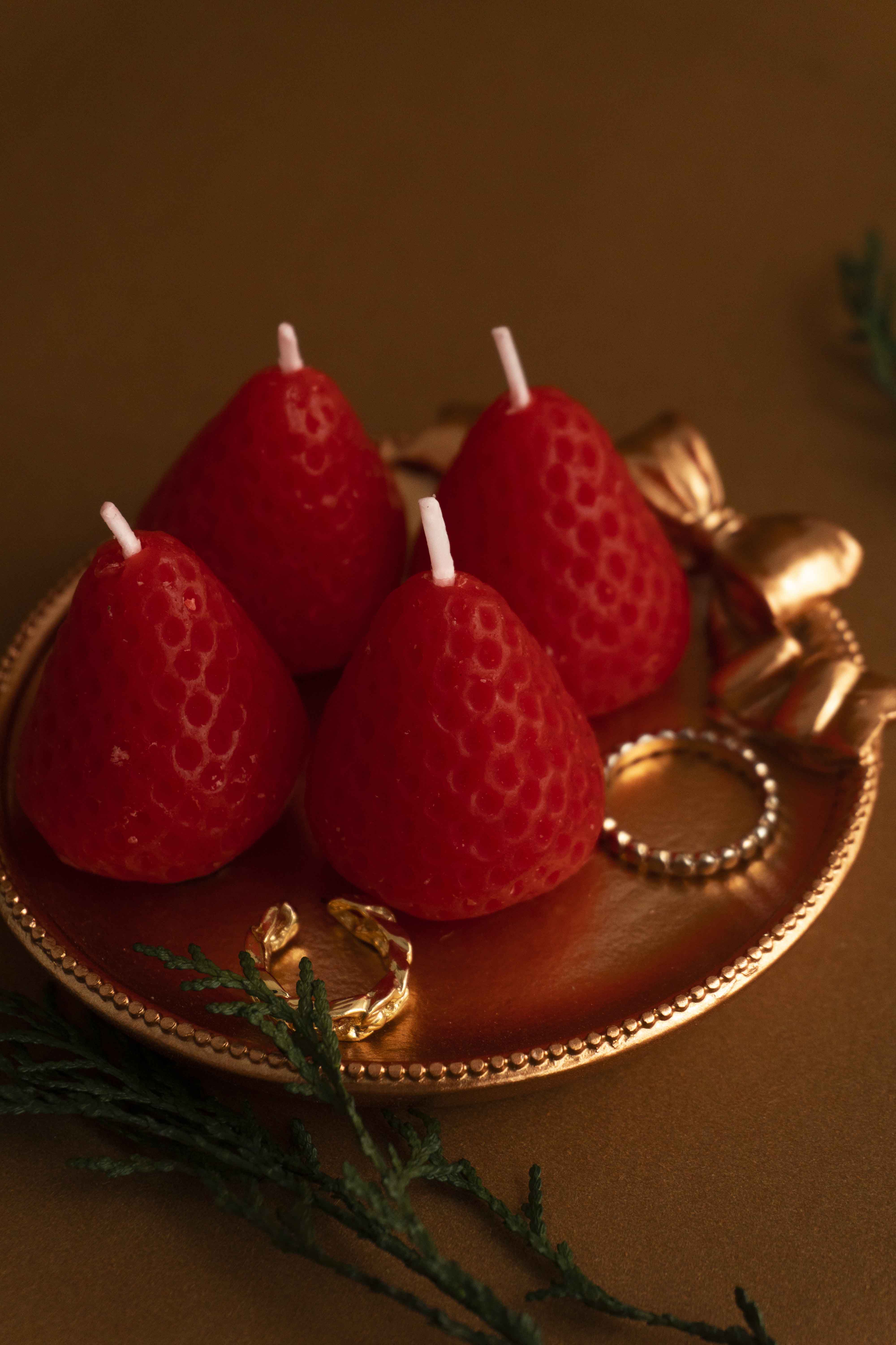 Christmas Strawberry Candle