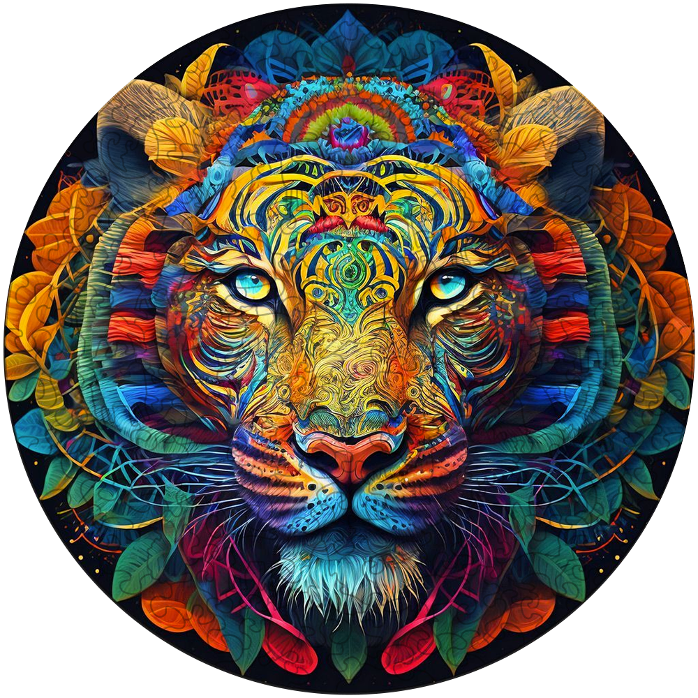 Sneleopard Mandala TræPuslespil