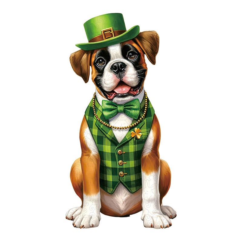 🔥Sidste Dag 93% - St Patrick'S Dag Bokser Hund