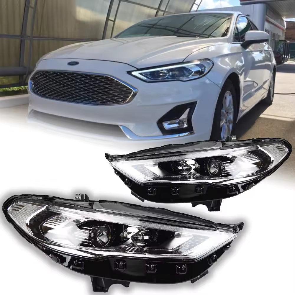 COOLDNA Led Headlight for 2017-2020 Ford Fusion Mondeo Projector HeadLamp