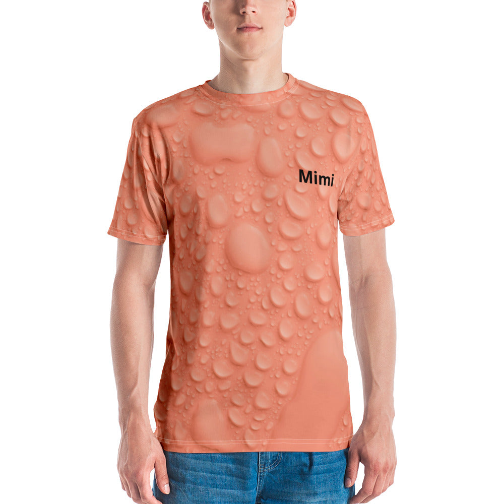 A MIMI pink water drops Men's t-shirt