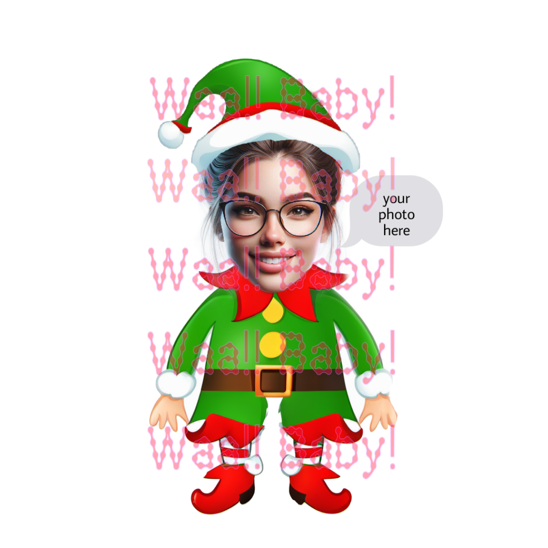 Christmas Elf baby funny gag gift Personalized pillow with your photo Waa!! Baby!™ funny gag gift 🤣 personalized pillows