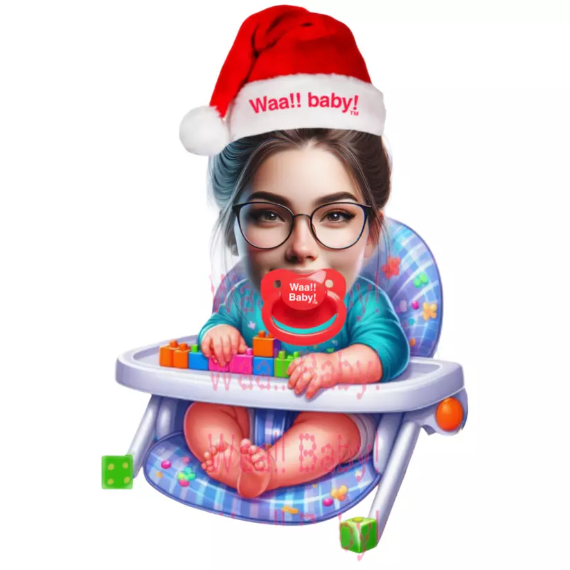 Christmas baby funny gag gift personalized pillow with your photo Waa!! Baby!™ funny gag gift 🤣 personalized pillow