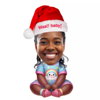 Christmas baby funny gag gift personalized pillow with your photo Waa!! Baby!™ funny gag gift 🤣 personalized pillow