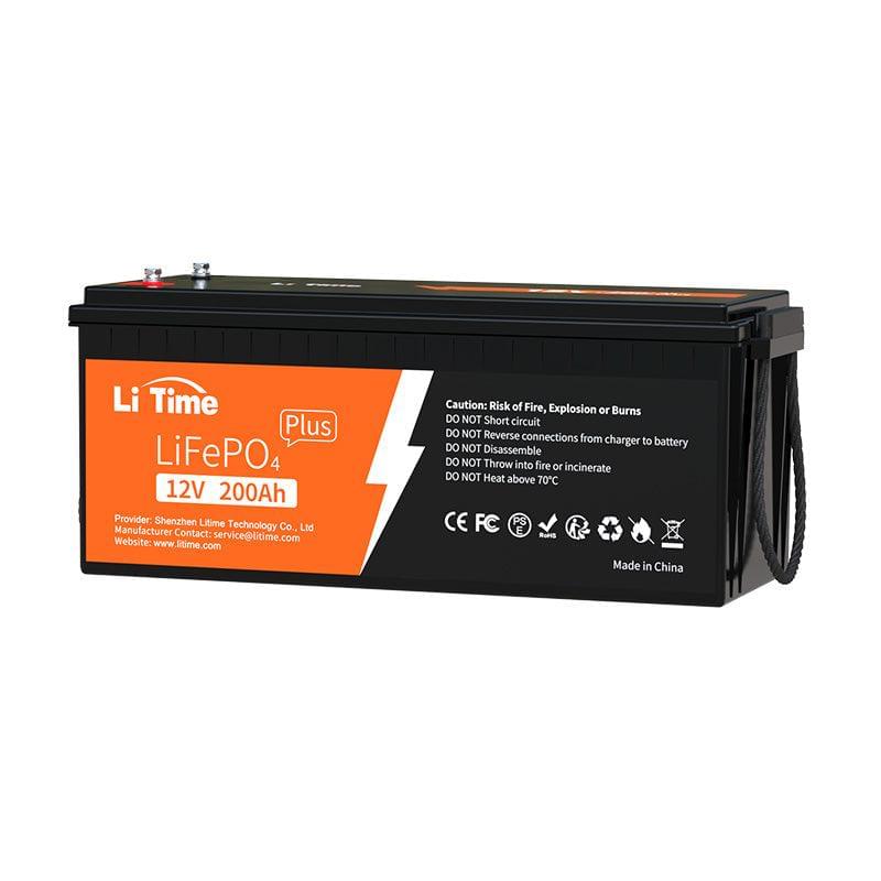 LiTime 12V 200Ah Plus LiFePO4 Lithium Battery, Built-in 200A BMS, 2560W Load Power