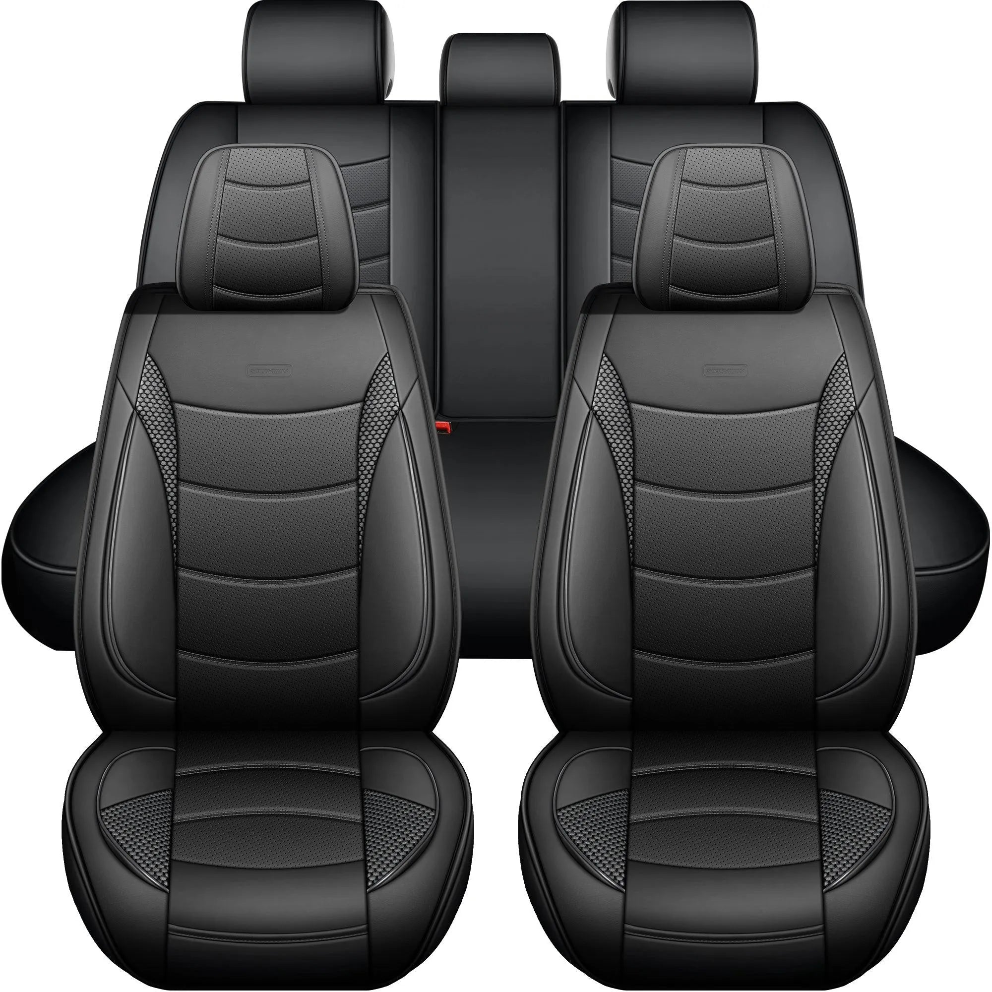 Yotruth Universal Car Seat Covers Full Set | Faux Leather Automotive Seat Covers | Fits Most Cars