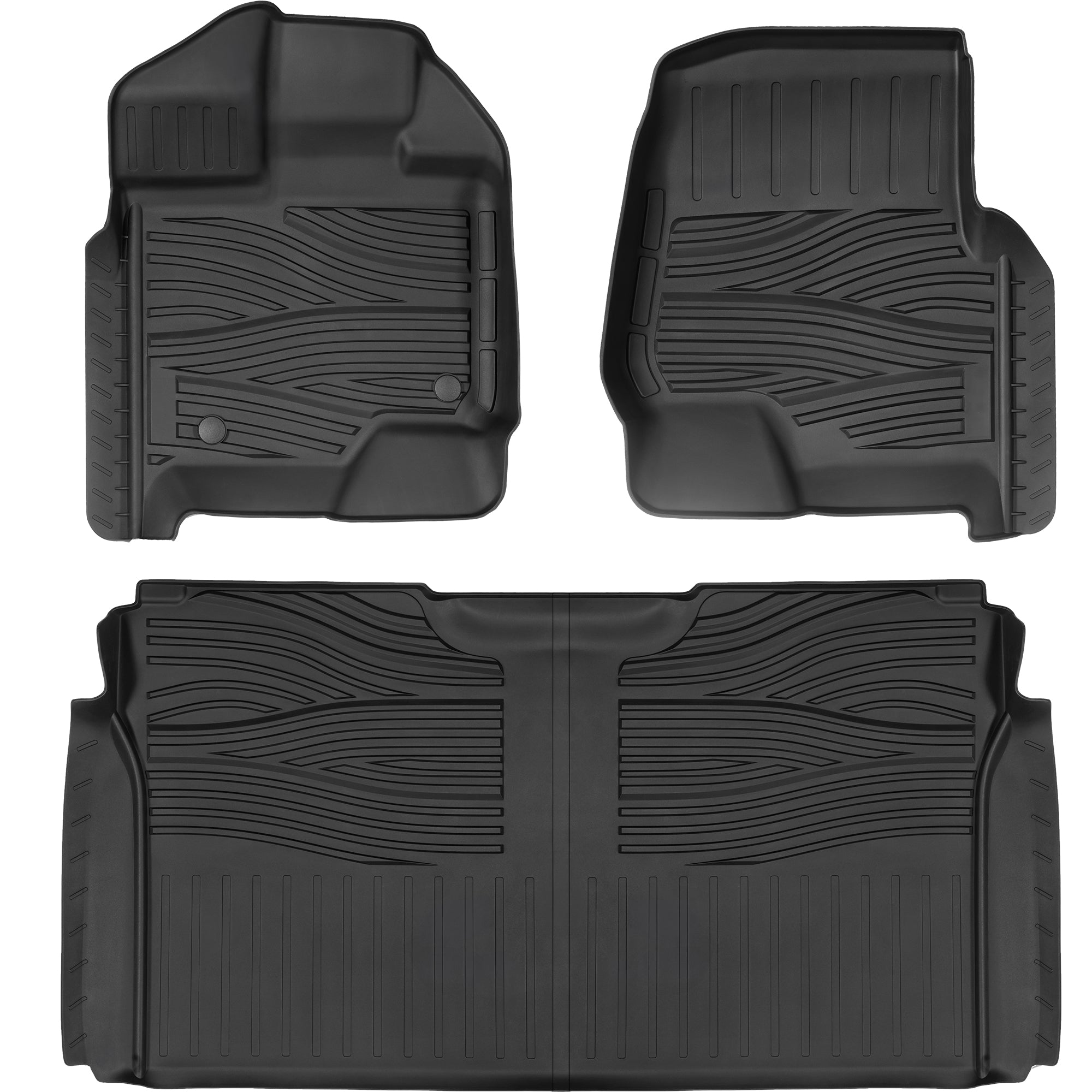 Yotruth Floor Mats for 2015-2024 Ford F150 SuperCrew Cab including 22-24 Lightning w/o Fold Flat Storage