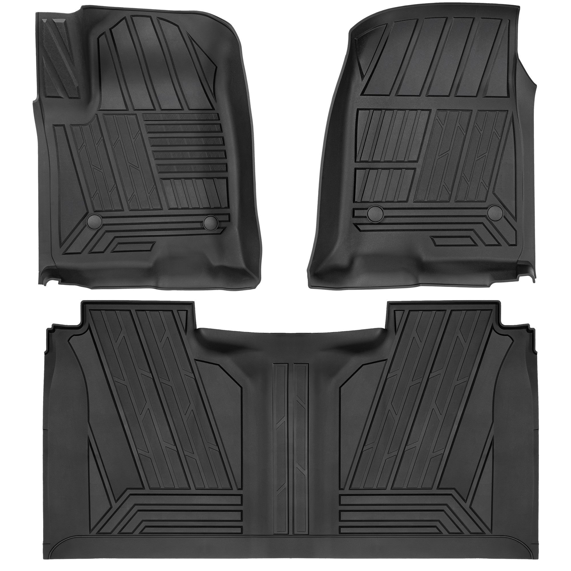 Yotruth Floor Mats for 2019-2024 Chevrolet Silverado/GMC Sierra 1500 Crew Cab & 2020-2024 Chevy/GMC 2500HD/3500HD