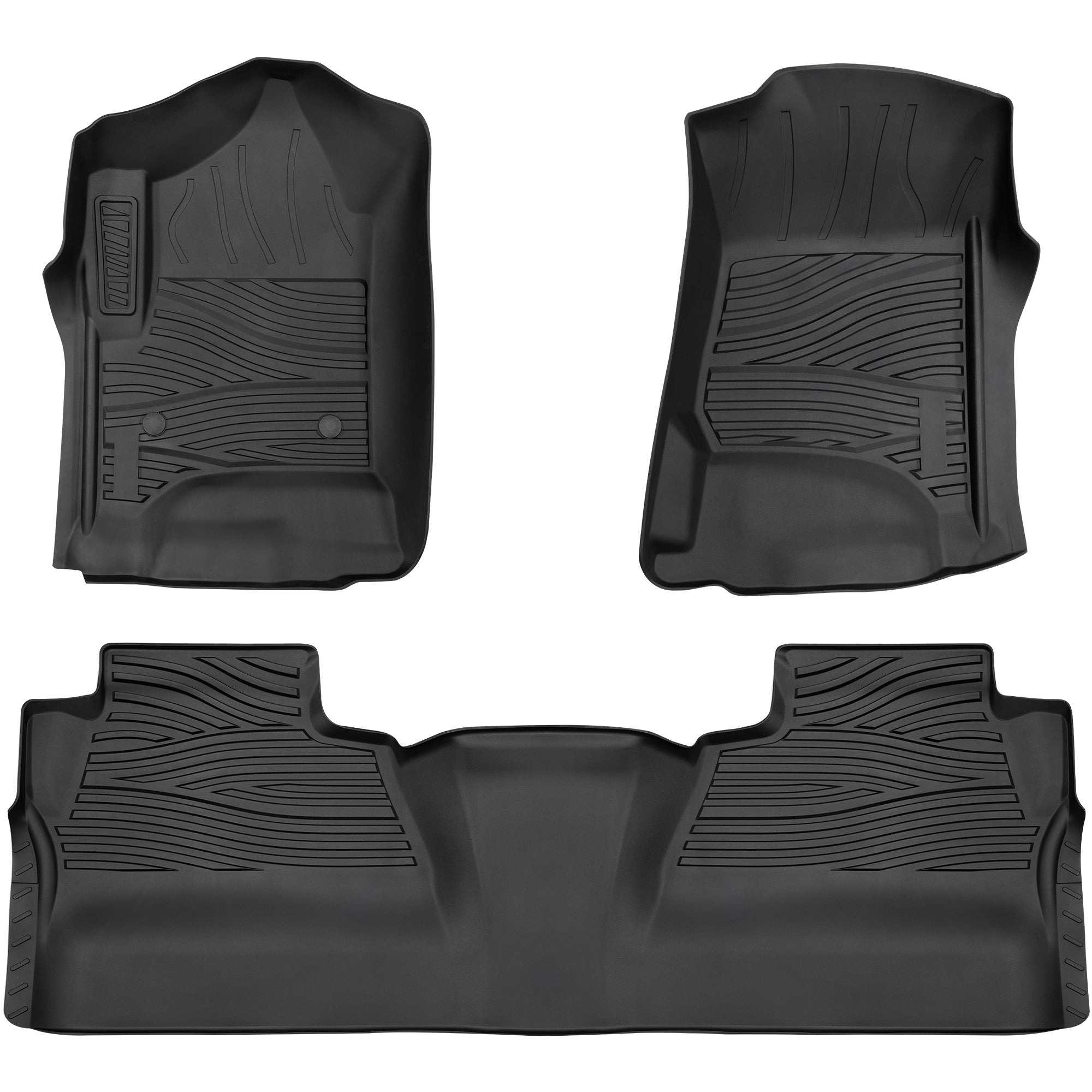 Yotruth Floor Mats for 2014-2018 Chevrolet Silverado/GMC Sierra 1500 Crew Cab & 2015-2019 Chevy/GMC 2500HD/3500HD