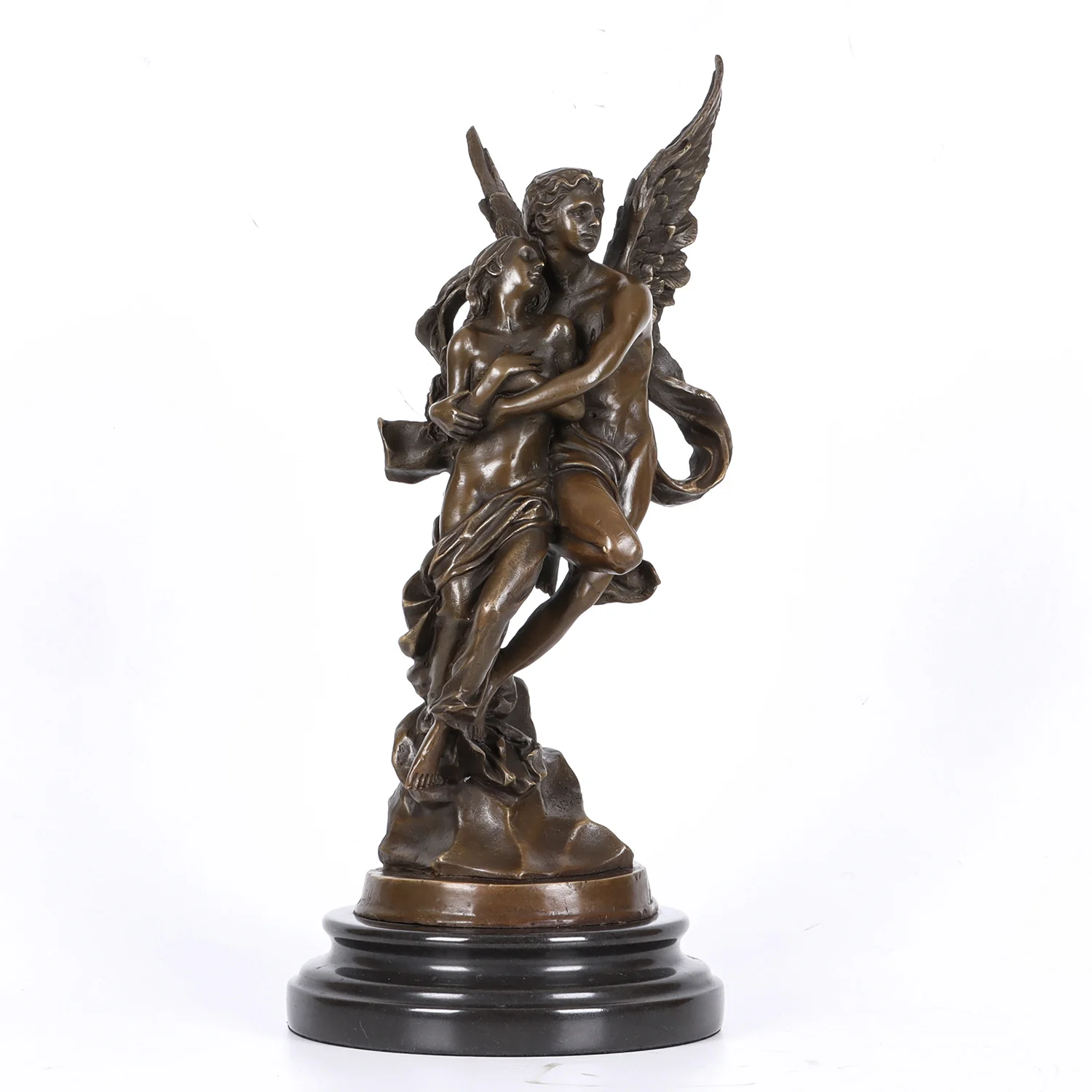 A symbol of love - Bronze Cupid and Psyche Statue - Elegant Greek Love God Sculpture | Romantic Art