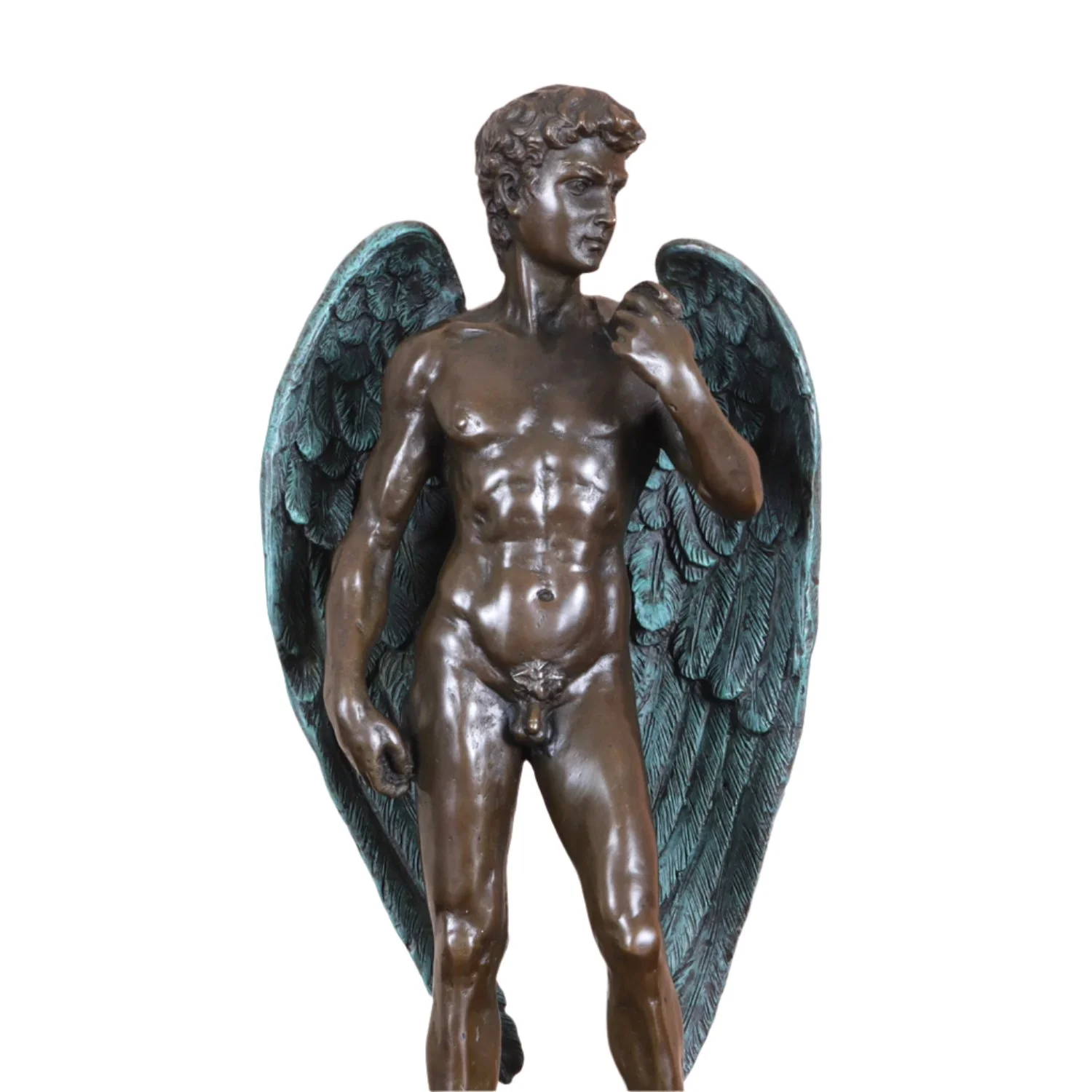 Michelangelo's Winged David Bronze Statue - Timeless Renaissance