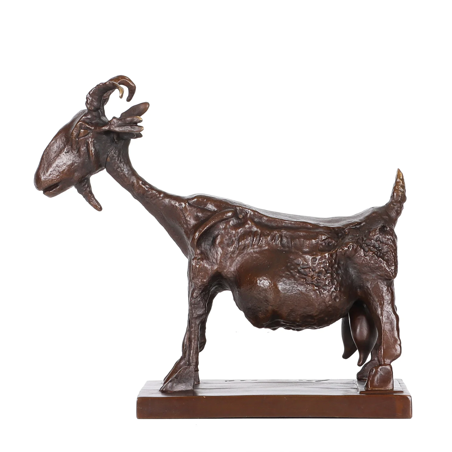 Exquisite Bronze Replica of Picasso's Renowned Goat Sculpture - Detailed Handcrafted Animal Statue for Elegant Home and Office Decor