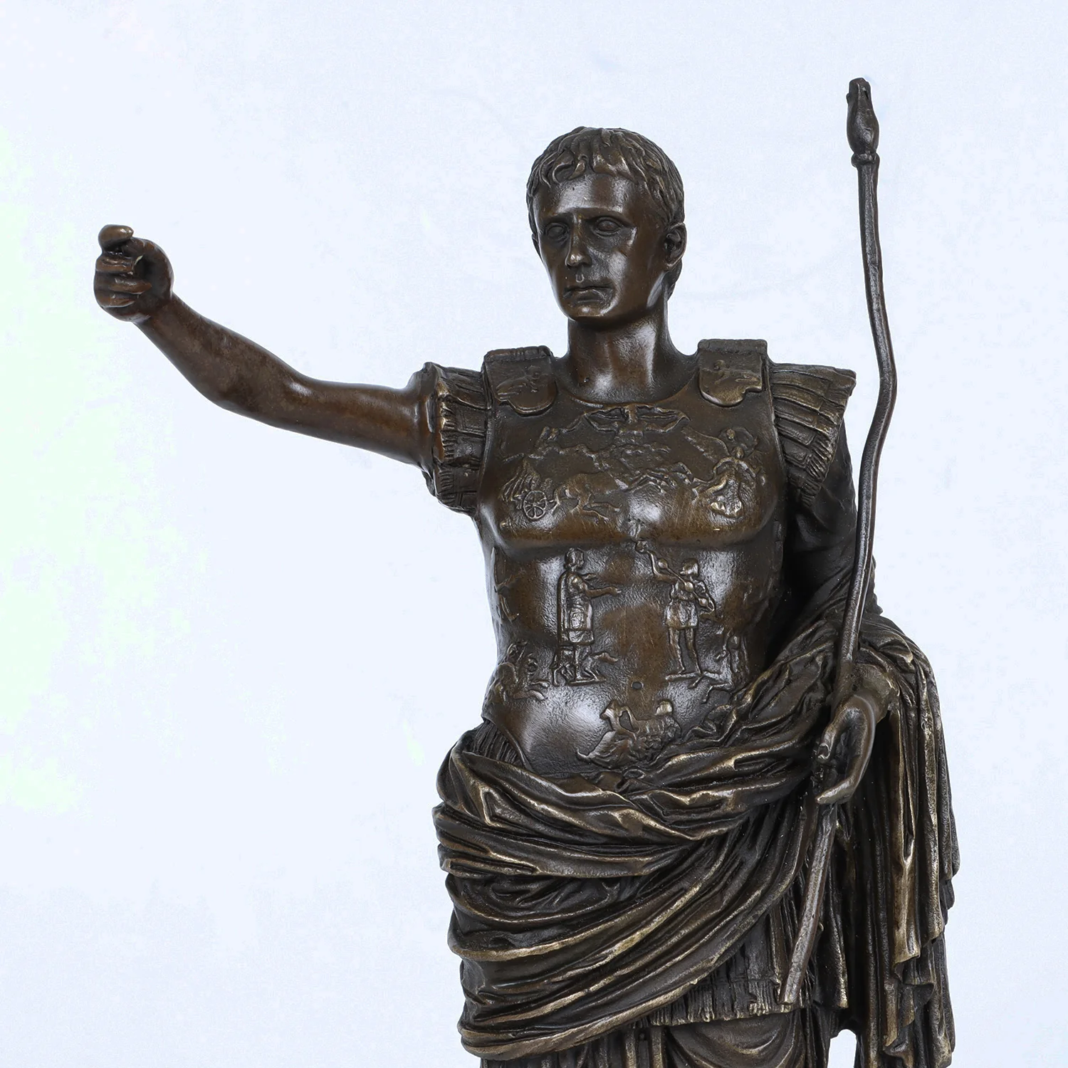 Octavian Augustus Statue (Hot Cast Bronze) - Roman Emperor Augustus Caesar Sculpture - 12.2" H