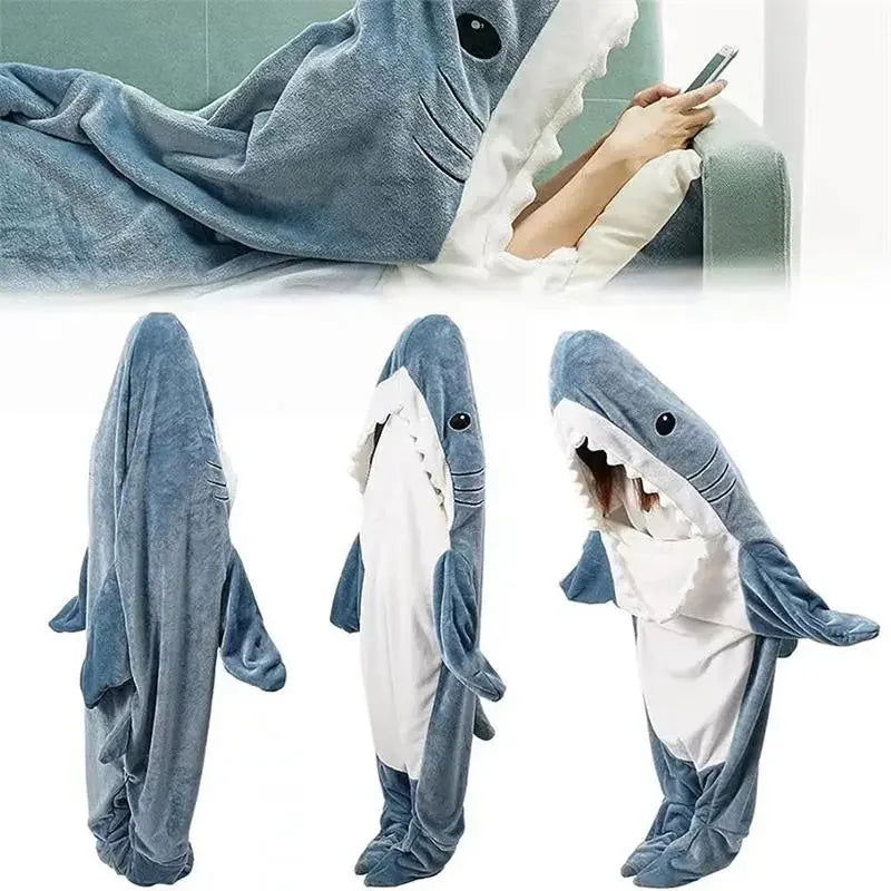 New Shark Blanket Onesie for Adults