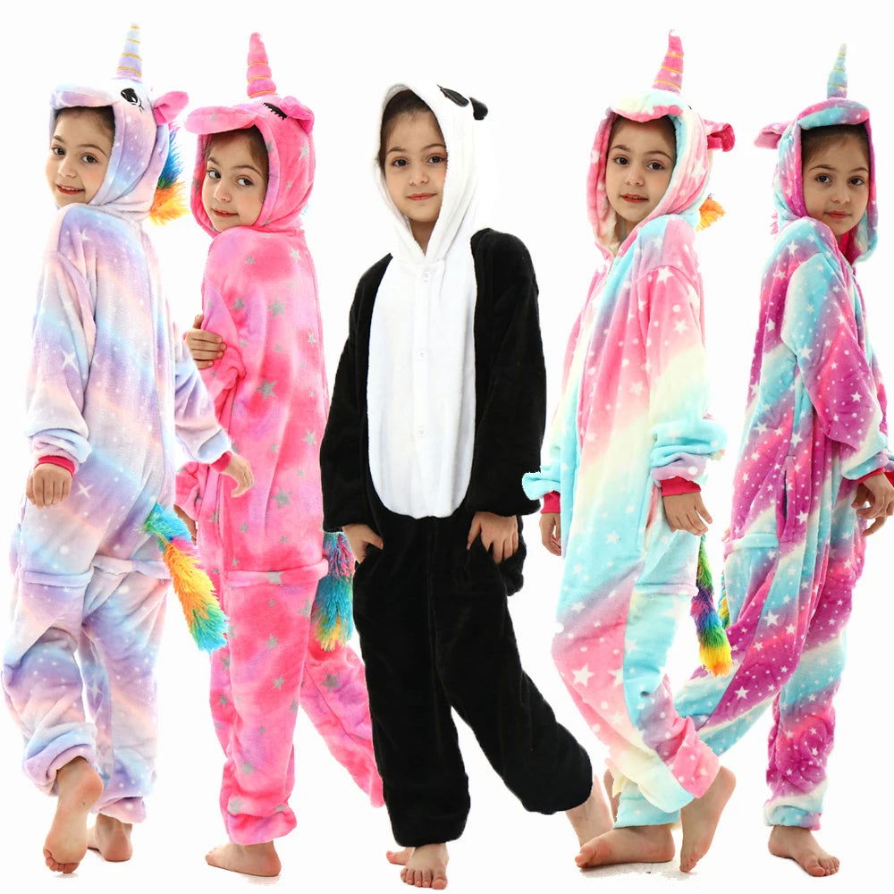 Winter Unicorn Pajamas for Girls