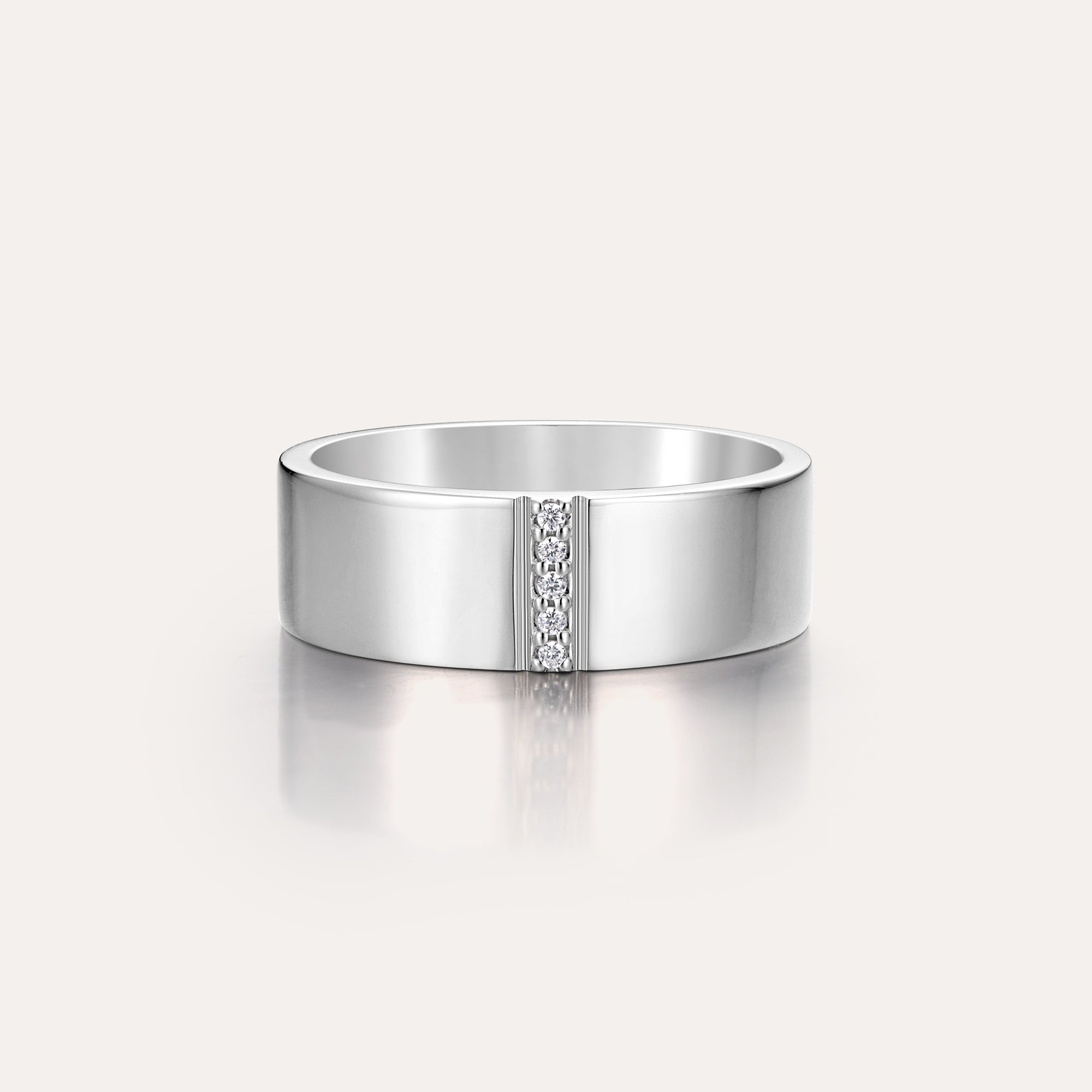 Pave Linear Diamond Ring