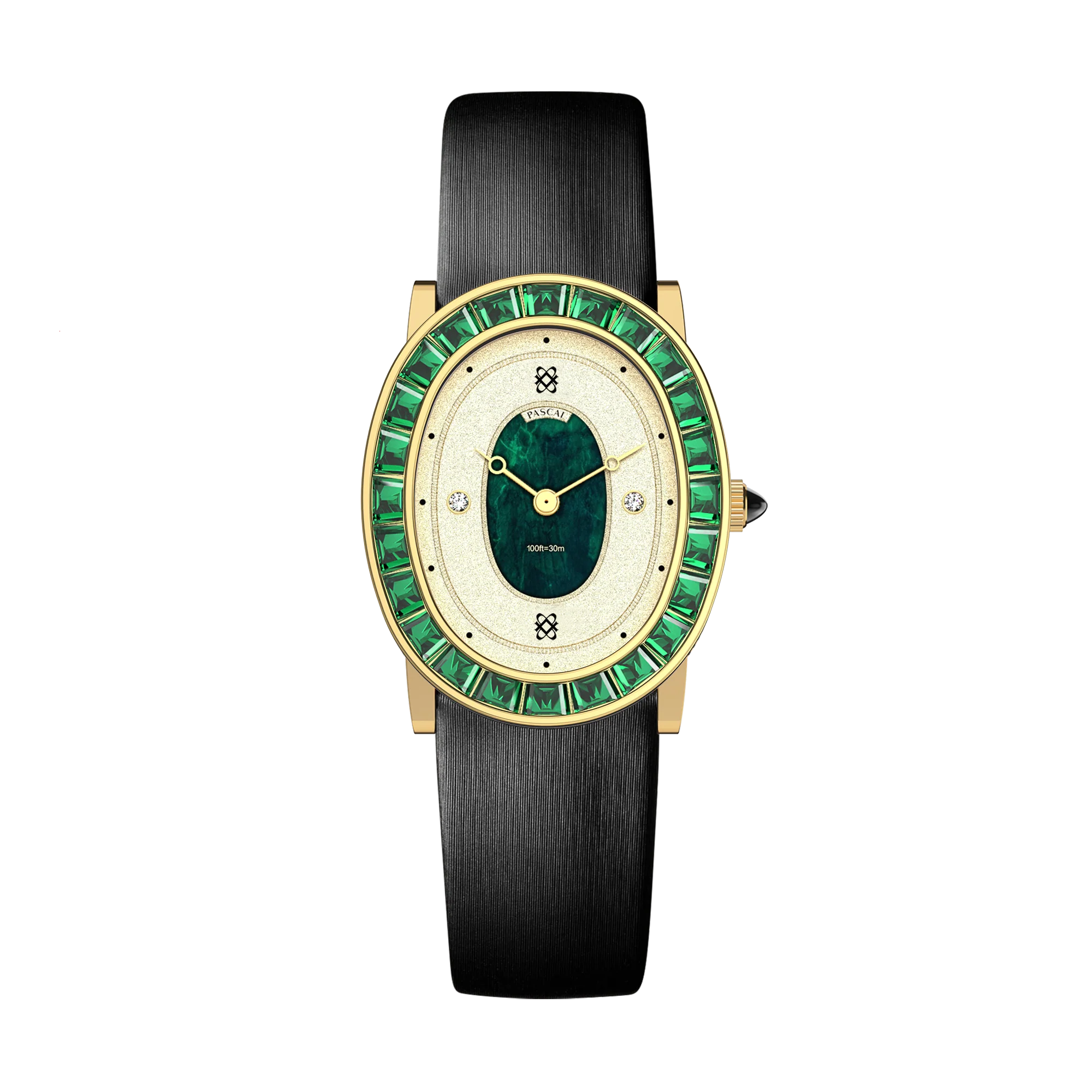 Oval Halo Diamond Watch