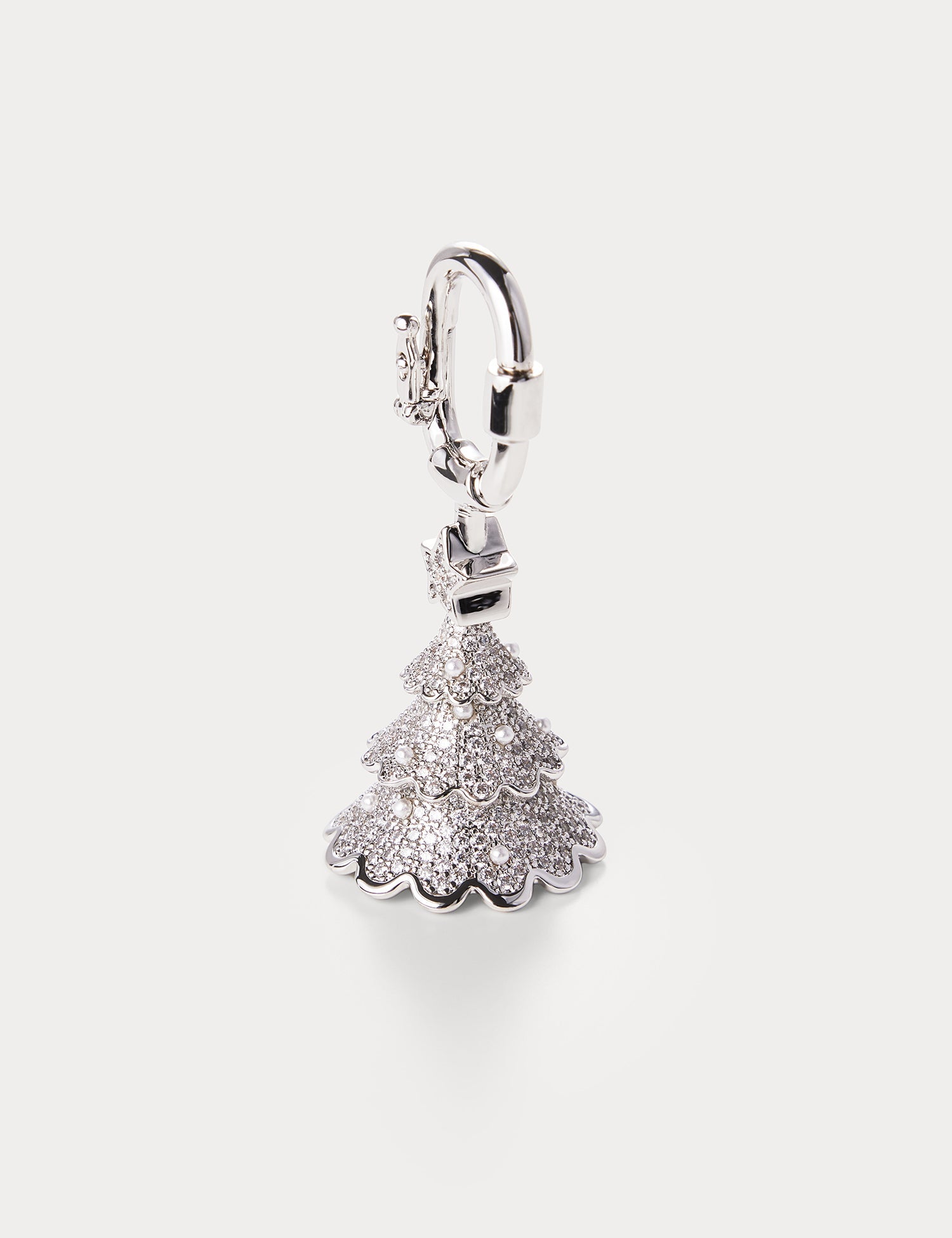 Sparkle Silver—Christmas Tree Bag Charm