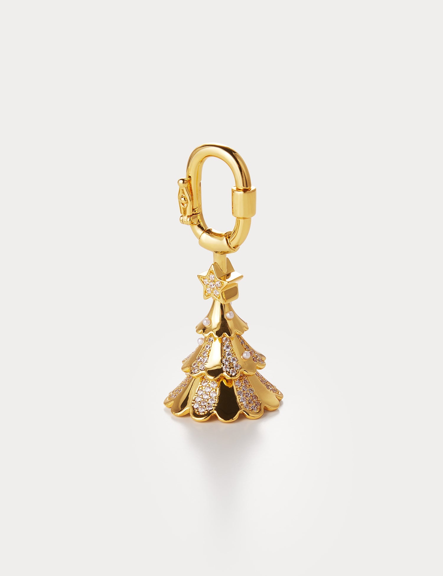 Half Diamond Gold—Christmas Tree Bag Charm